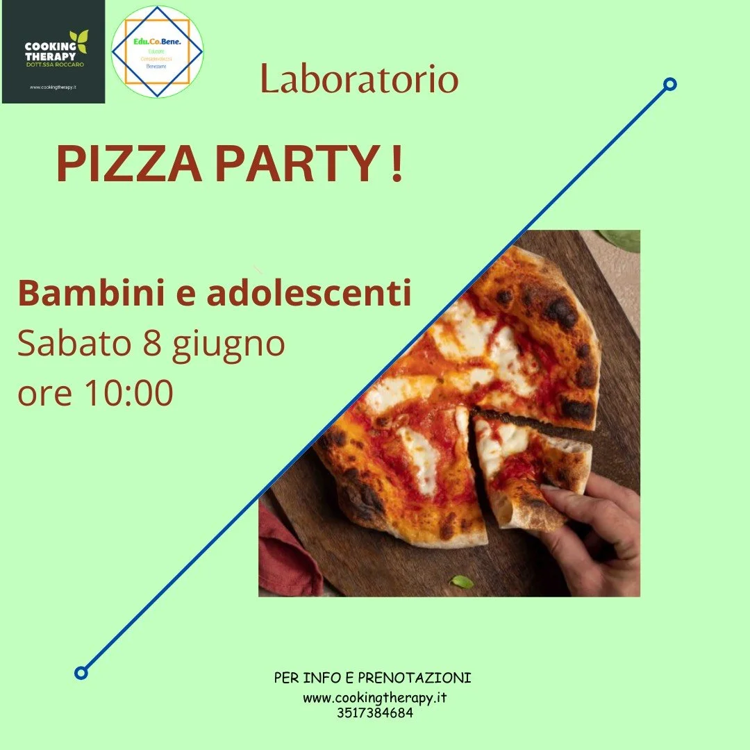 Cooking Therapy laboratorio PIZZA PARTY - BAMBINI e ADOLESCENTI