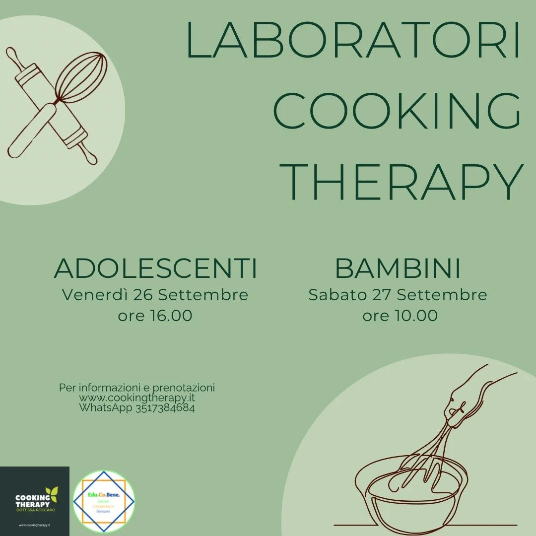 Cooking Therapy - Laboratorio ADOLESCENTI Settembre 2025
