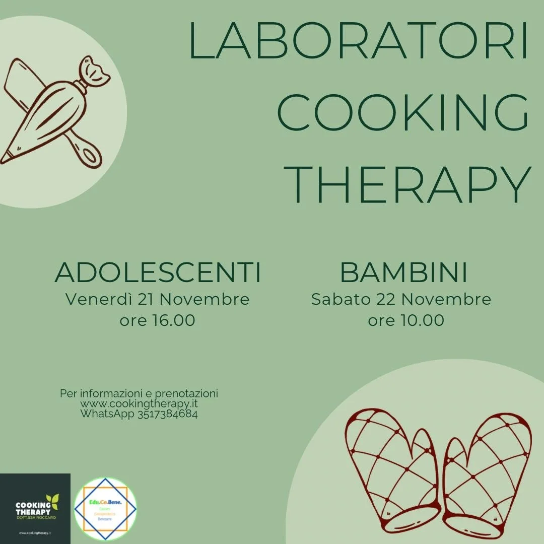 Cooking Therapy - Laboratorio ADOLESCENTI Novembre 2025