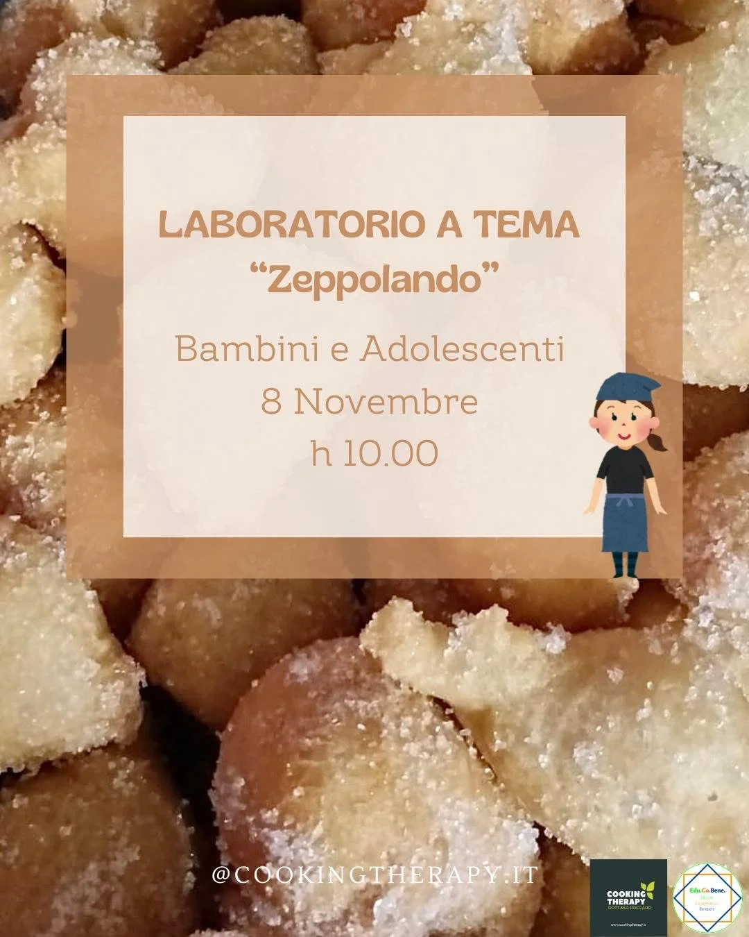 Cooking Therapy - Laboratorio a tema BAMBINI e ADOLESCENTI: ZEPPOLANDO!