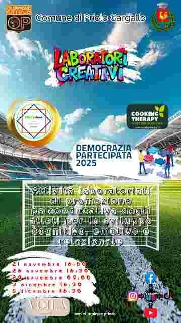 Laboratori creativi di Cucinoterapia - Democrazia partecipata Comune di Priolo Gargallo