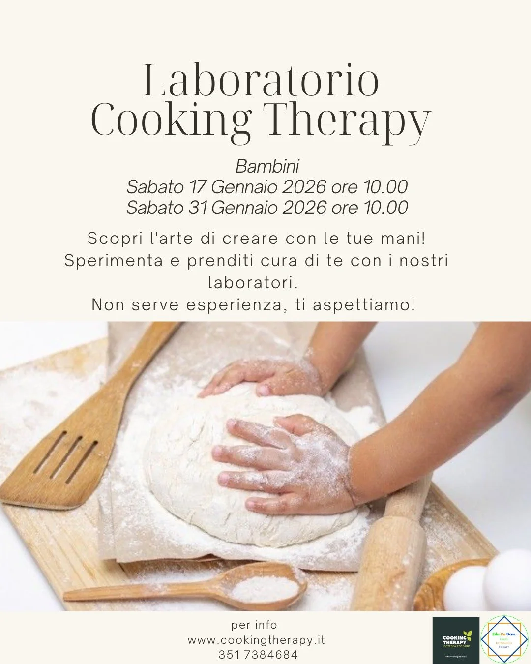 Cooking Therapy - Laboratorio BAMBINI Gennaio 2026