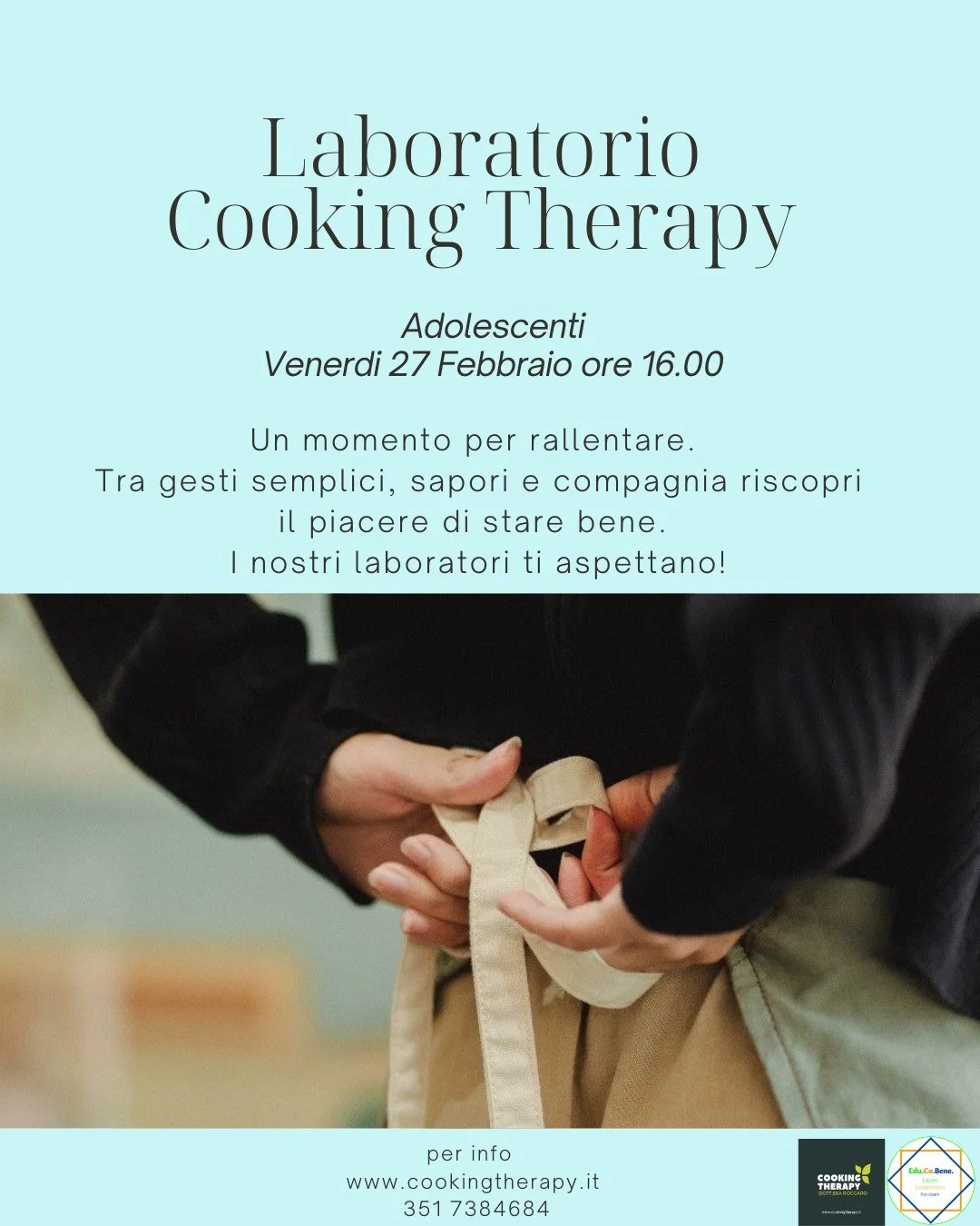 Cooking Therapy - Laboratorio ADOLESCENTI Febbraio 2026