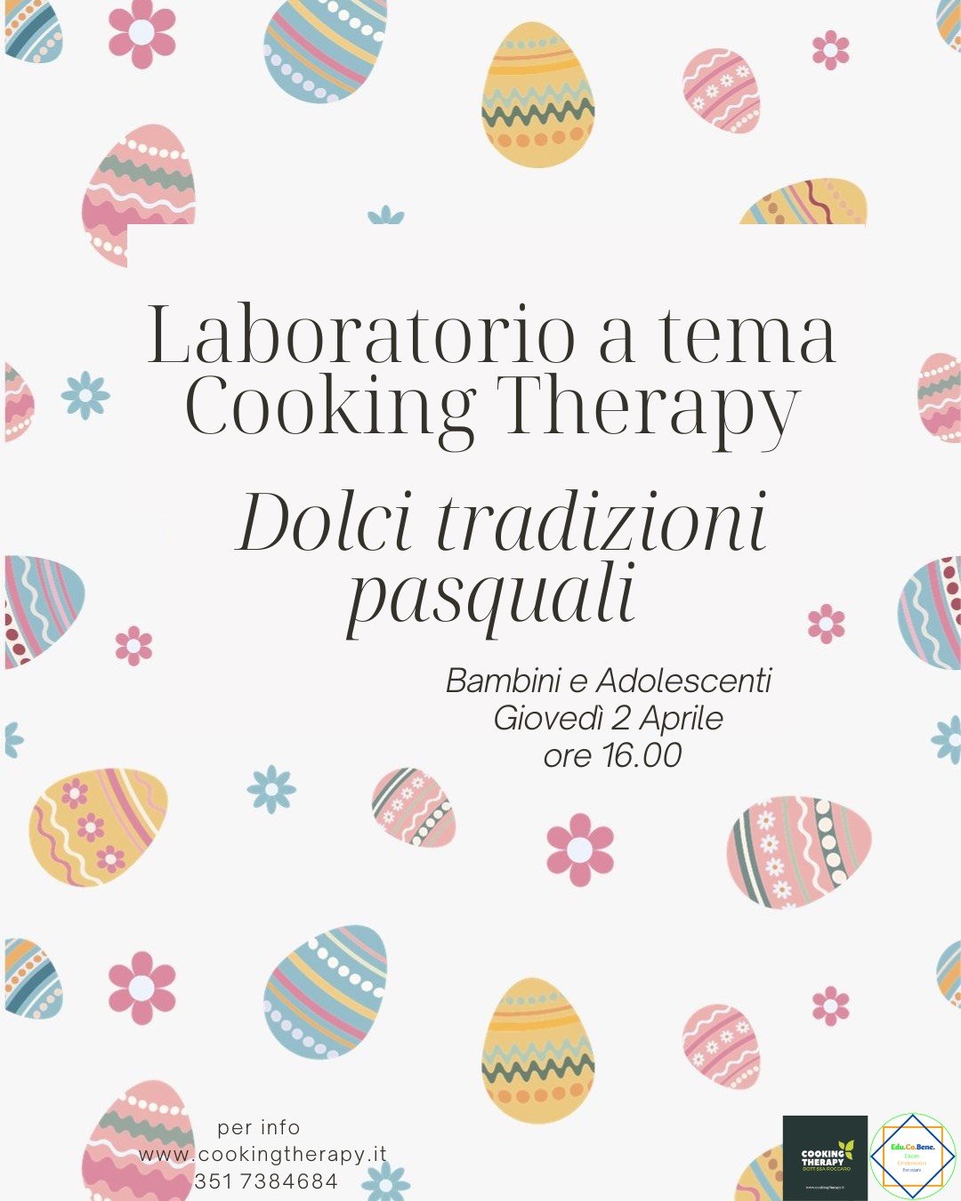 Cooking Therapy laboratorio "Dolci tradizioni pasquali" - BAMBINI e ADOLESCENTI
