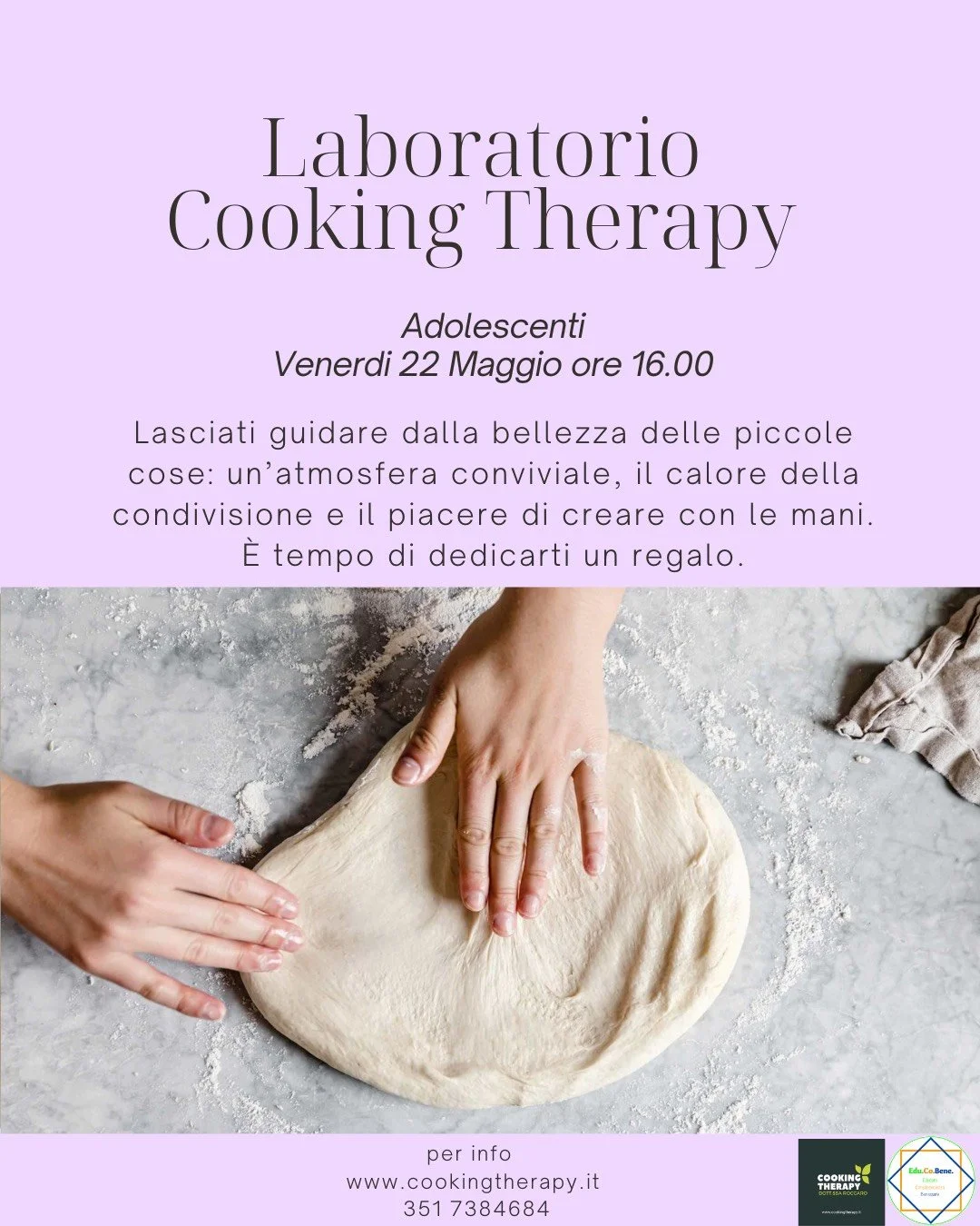 Cooking Therapy - Laboratorio ADOLESCENTI Maggio 2026