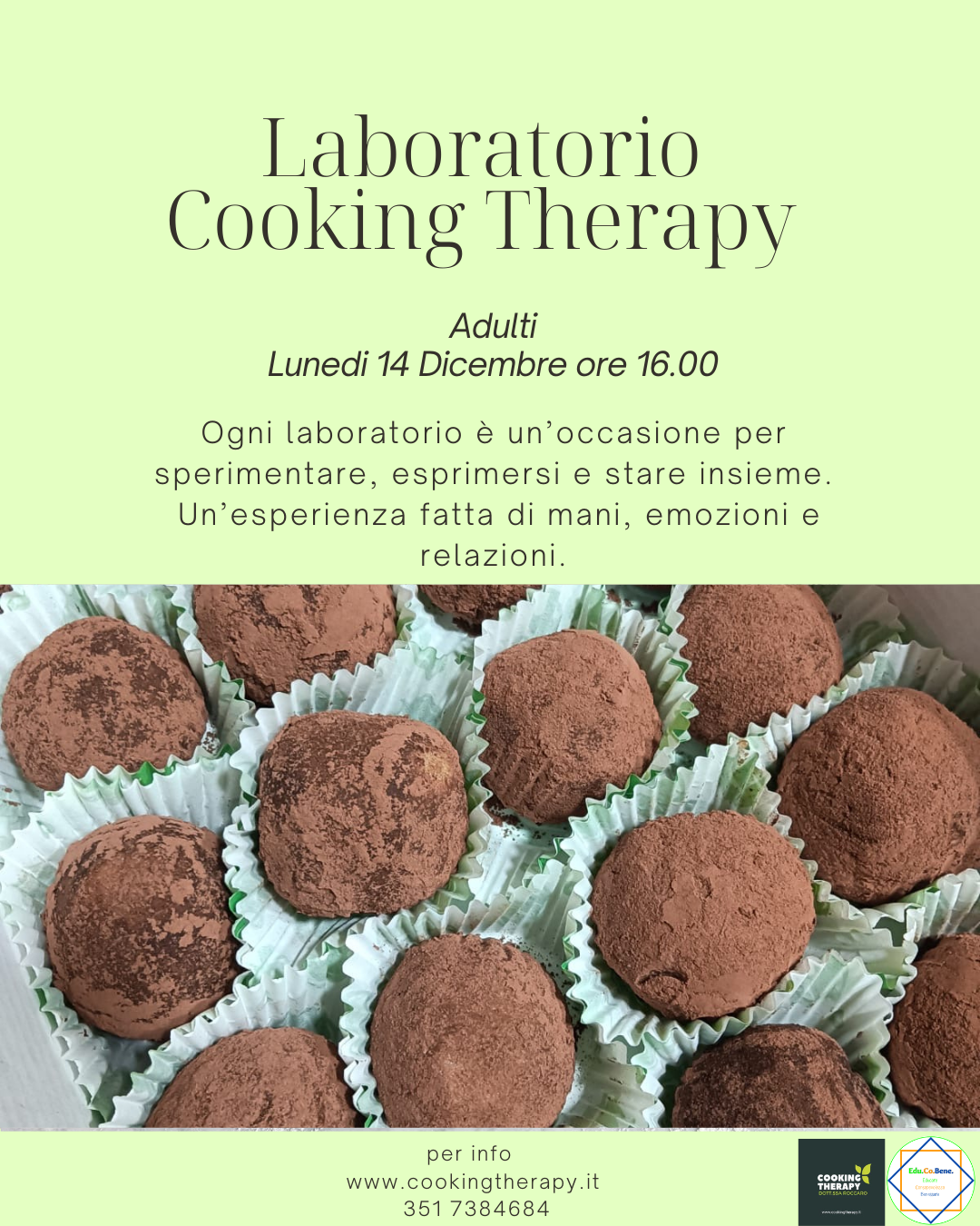 Laboratorio Cooking Therapy Adulti