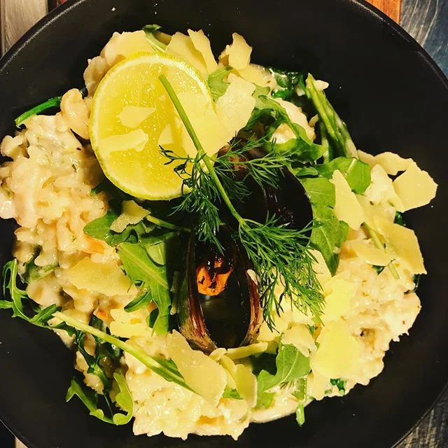 Delicious seafood risotto tonight, served from 4.30pm