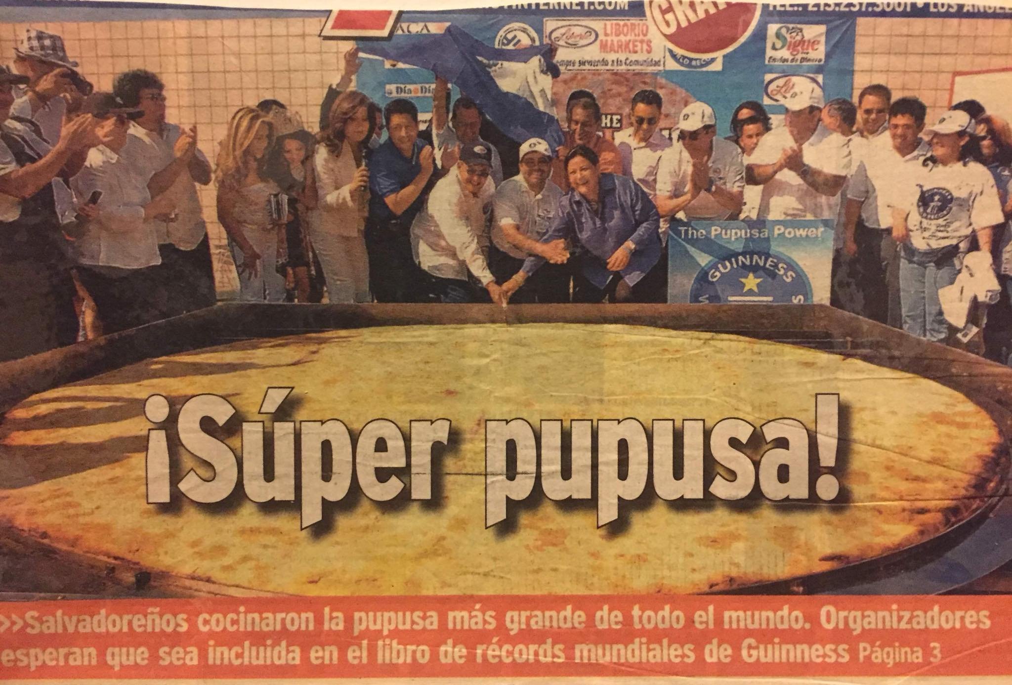 The Guinness World Record for the World's Largest Pupusa