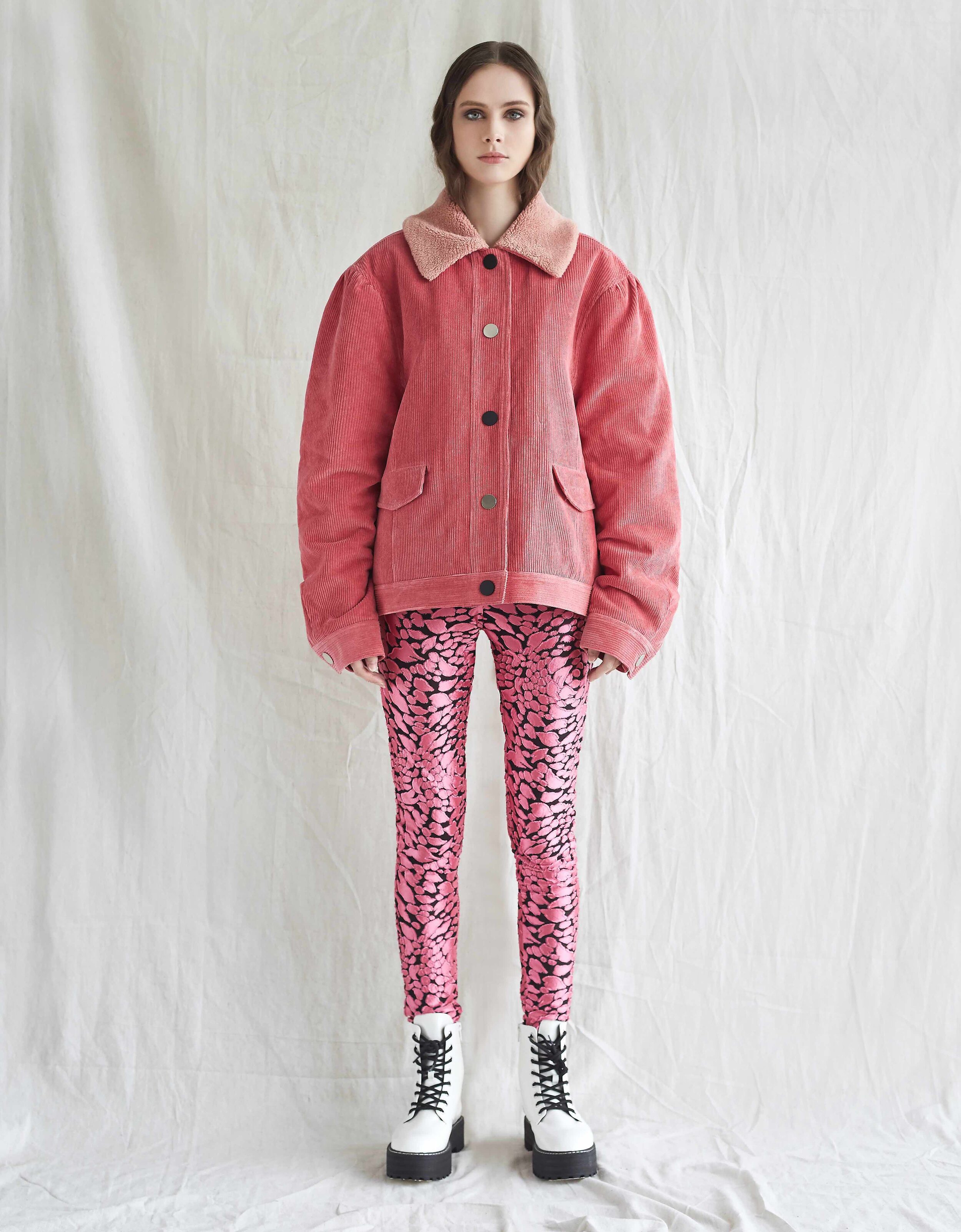 New arrival-Oversized boyfriend's shearling jacket