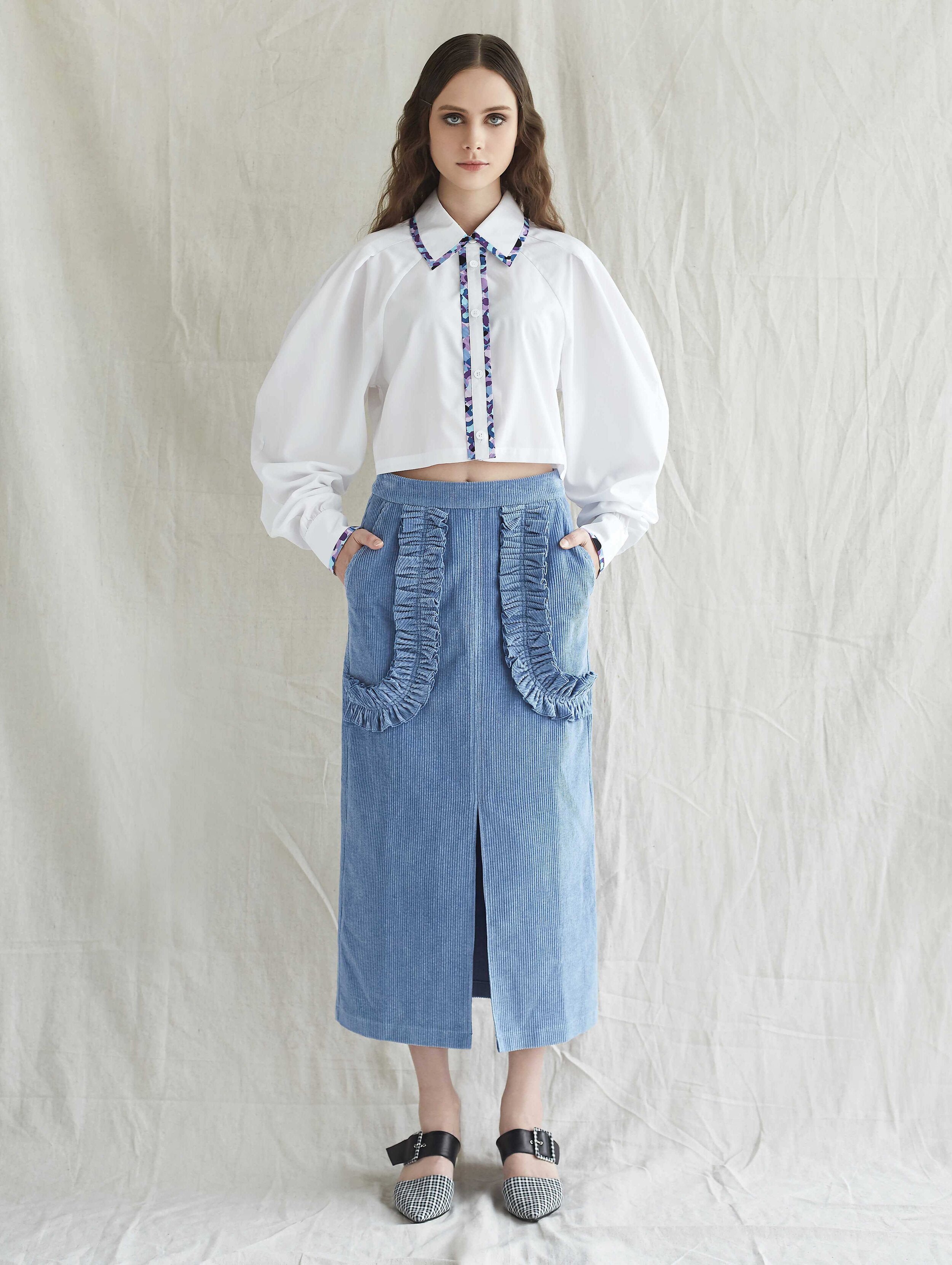 New arrival- Raglan lantern sleeve shirt 