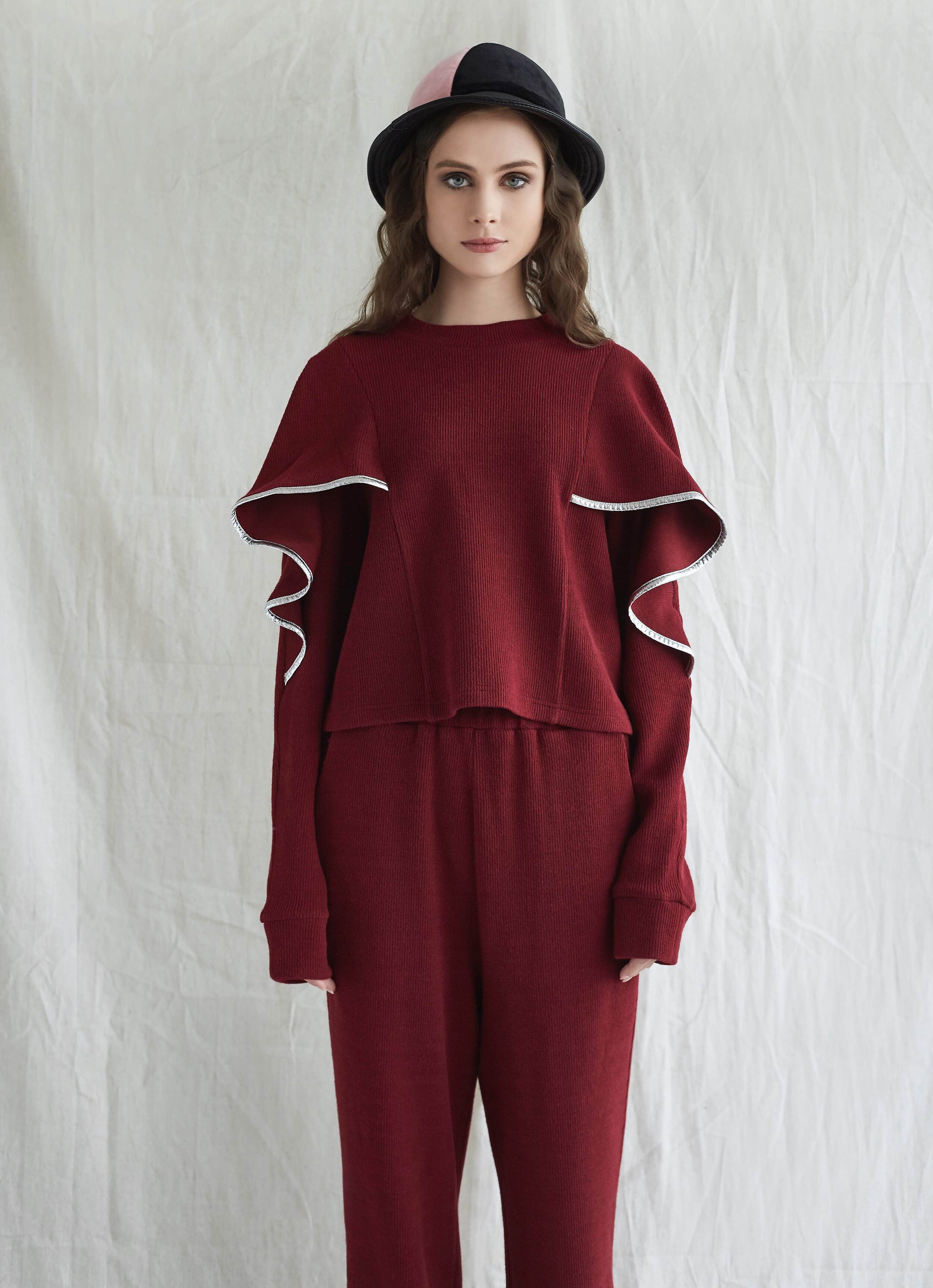 New arrival-Skirt shape rib jumper 