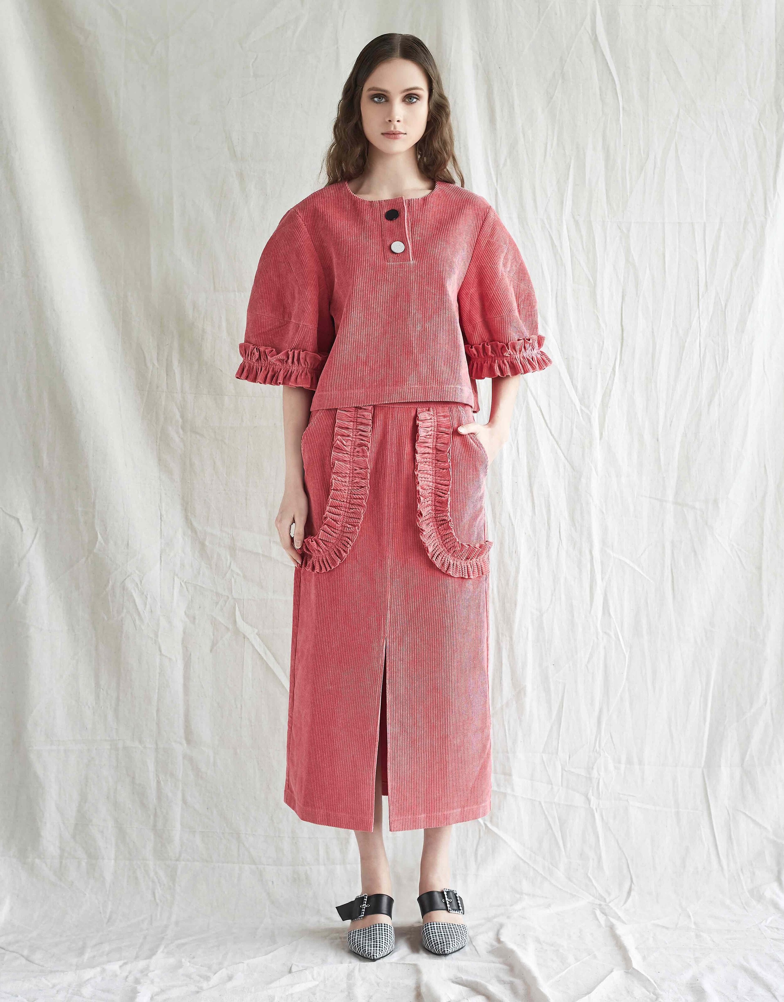 AW20- Ruched pocket skirt 