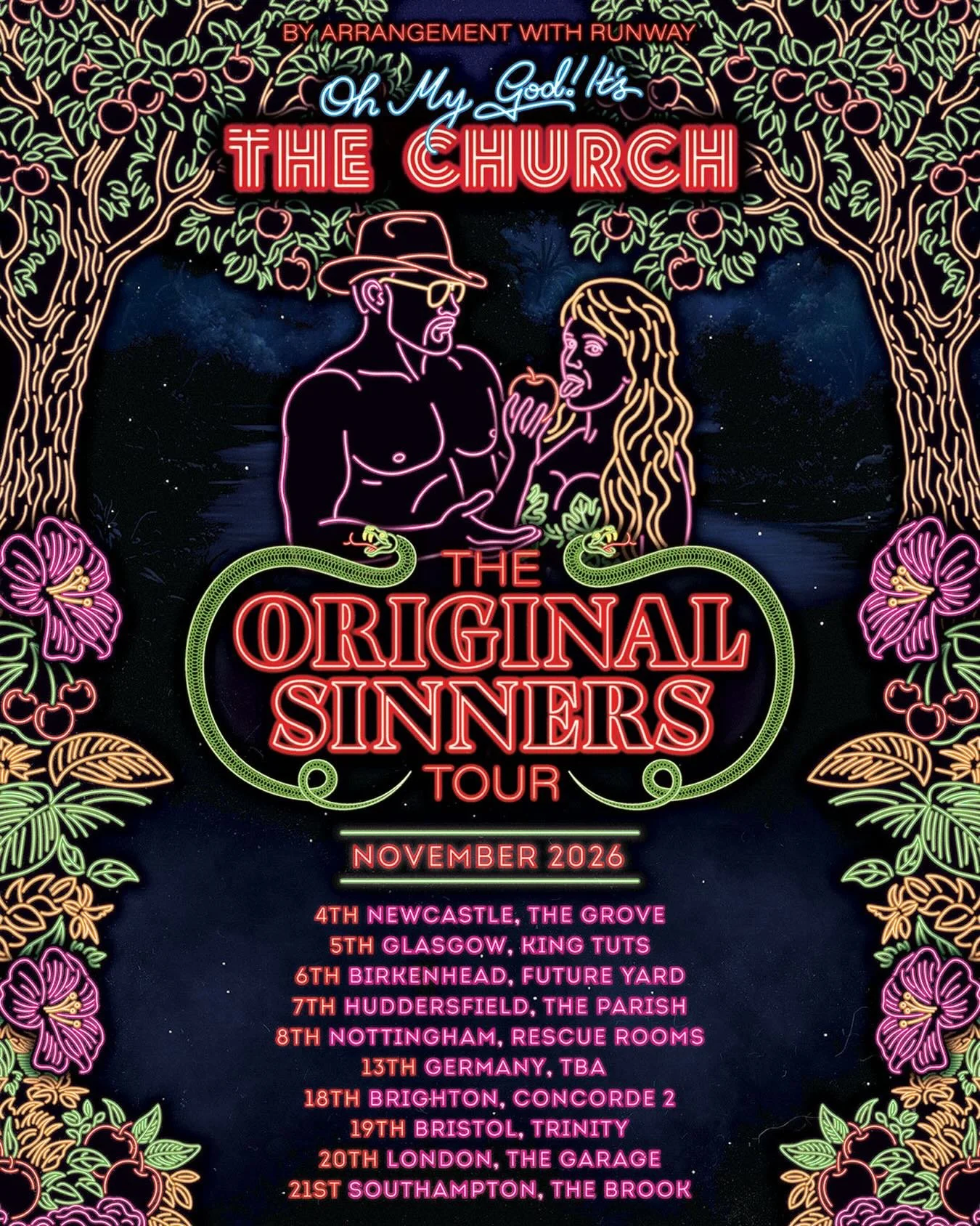 Oh My God! It&rsquo;s The Church are BACK! Give in to temptation and join the congregation this November for The Original Sinners Tour, for quite possibly the greatest night of your life 🍎 
It&rsquo;s time once again, to taste the forbidden fruit lu