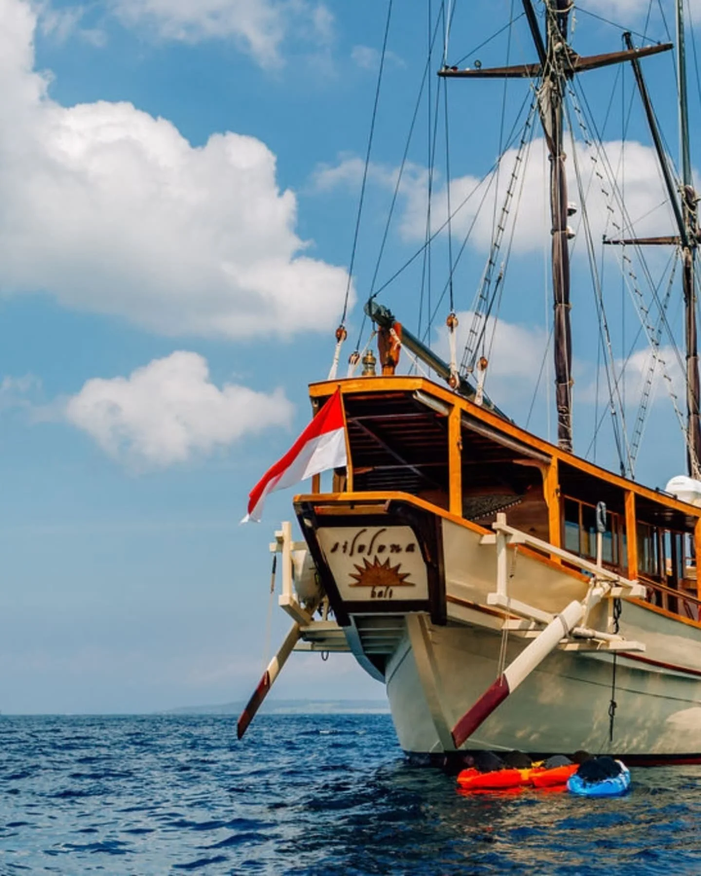 Silolona

Launched in 2004, Silolona is an Indonesian hand-crafted traditional sail yatch. The details throughout this gorgeous luxury vessel brought me to literal tears when I first stepped on board.  Every detail and finish throughout Silolona is i