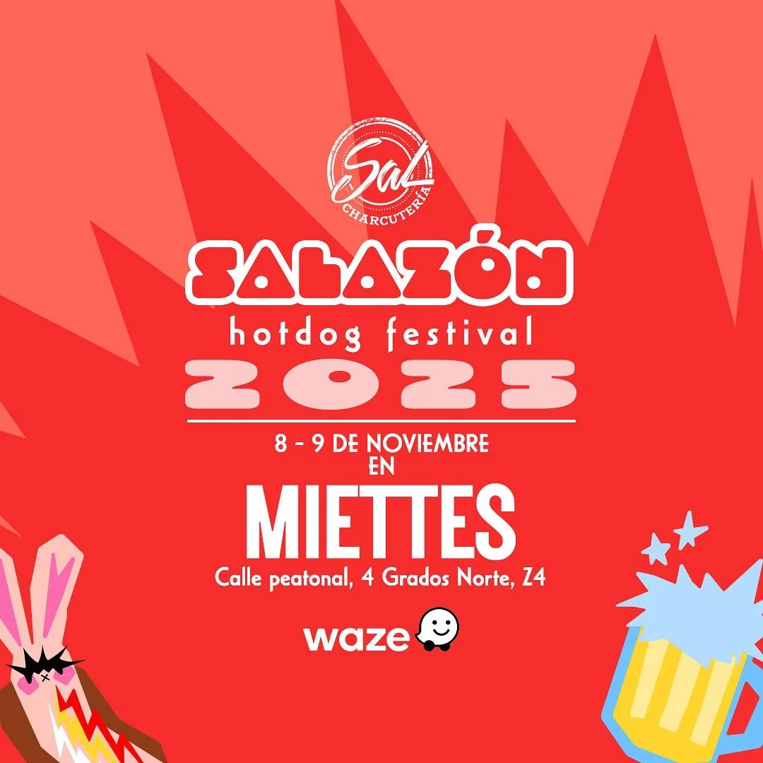 SALAZÓN 2025
8 y 9 de noviembre en MIETTES
4 Grados Norte.
Hotdogs y buena vibra.
Venite con hambre.