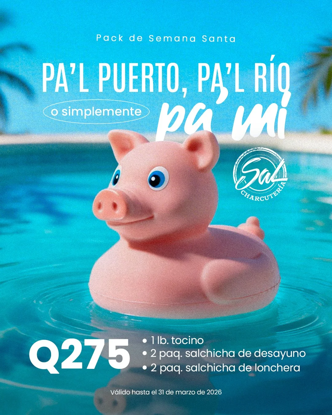 Si ya est&aacute;s planificando a d&oacute;nde ir, seguro tambi&eacute;n ya est&aacute;s pensando qu&eacute; vas a comer. 🐷☀️
En Semana Santa cocina delicioso, a donde vayas. Ya sea para el puerto, el r&iacute;o o si te qued&aacute;s en la ciudad.
L