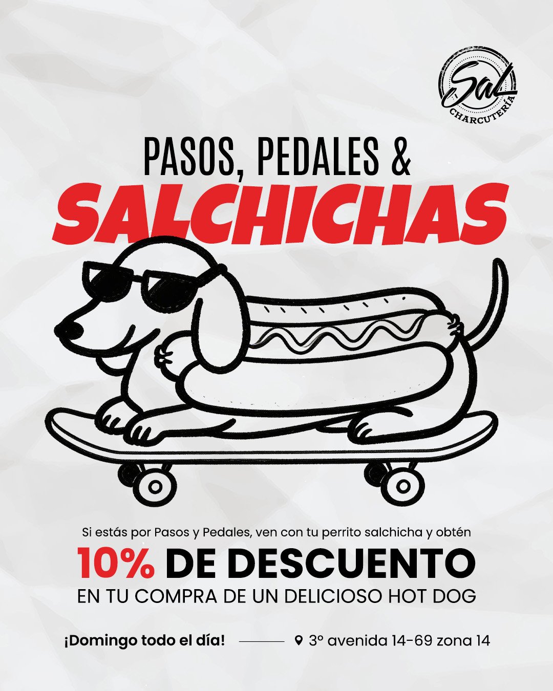 Tu paseo entre pasos y pedales merece un gran final: un hot dog bien cargado para recuperar energ&iacute;a.
Mejor a&uacute;n, disfrutalo con 10% de descuento. Elige tu favorito: Danger Dog, Coney Island Hot Dog, Chicago Hot Dog o un Danger Dog.
Te es