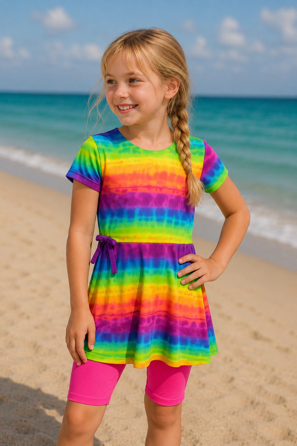 Tropical Sands Swim Dress Set (Girls size 12)