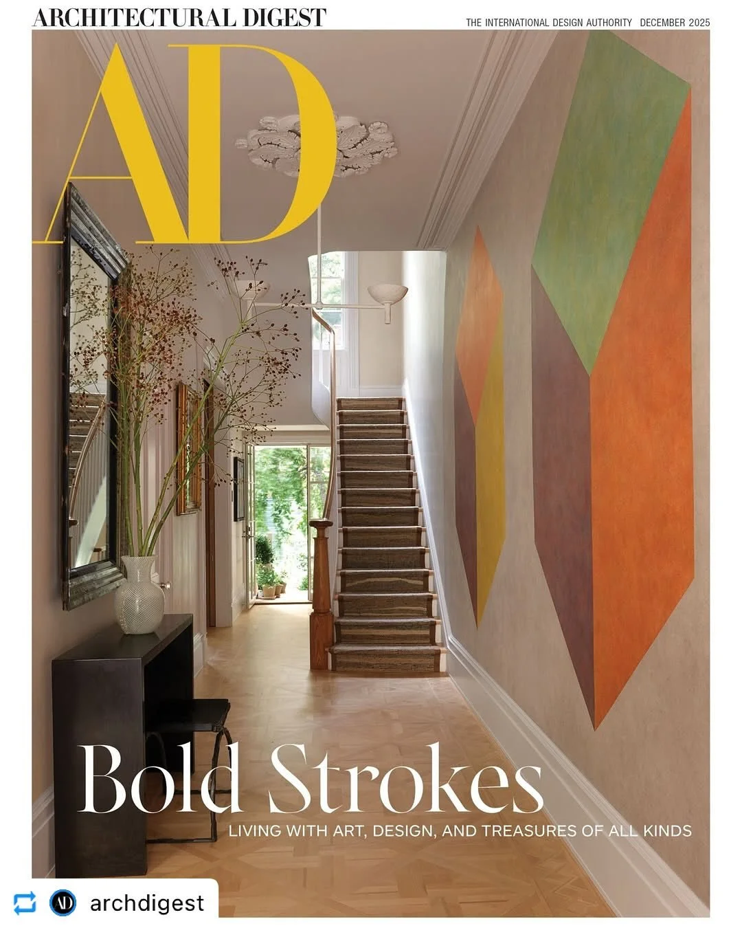 Very proud to see our renovation on the cover of AD! 

&ldquo;Renzo Mongiardino&rsquo;s theatrical layering, Gio Ponti&rsquo;s modernist optimism, and Jean-Michel Frank&rsquo;s restrained elegance formed the foundation of my aesthetic vocabulary,&rdq