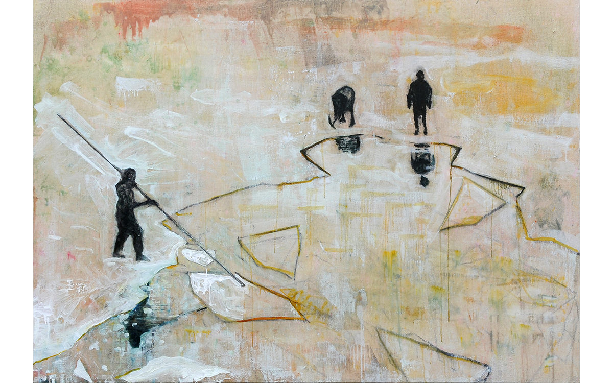 Men on Broken Ice Flow