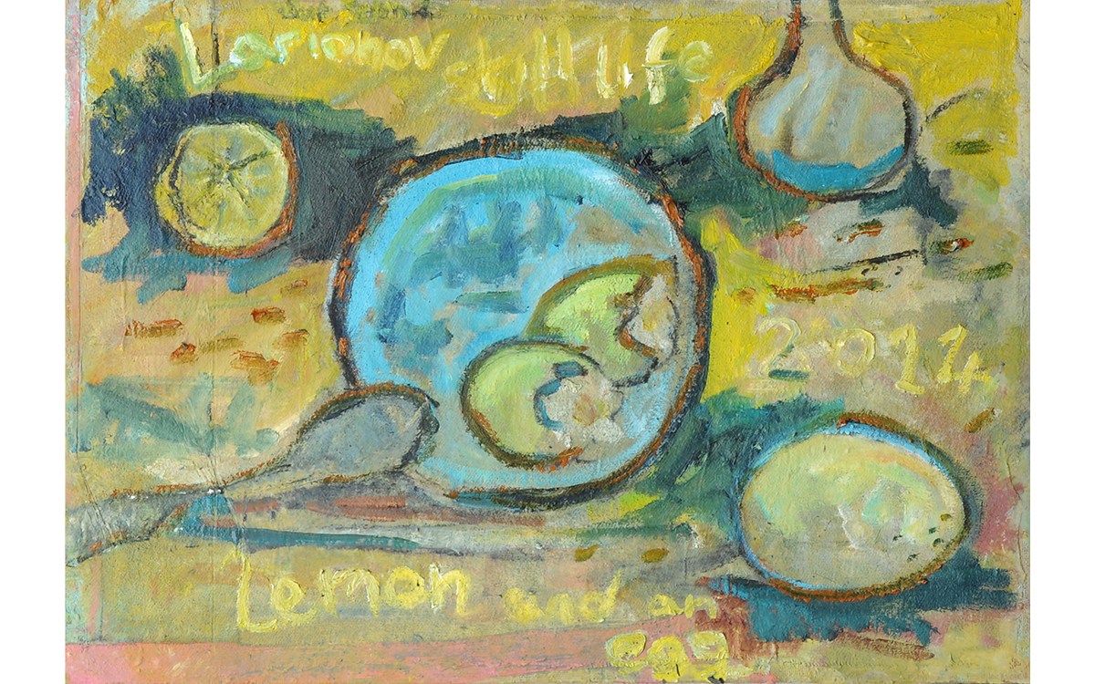 lemon and an egg (after Larionov)