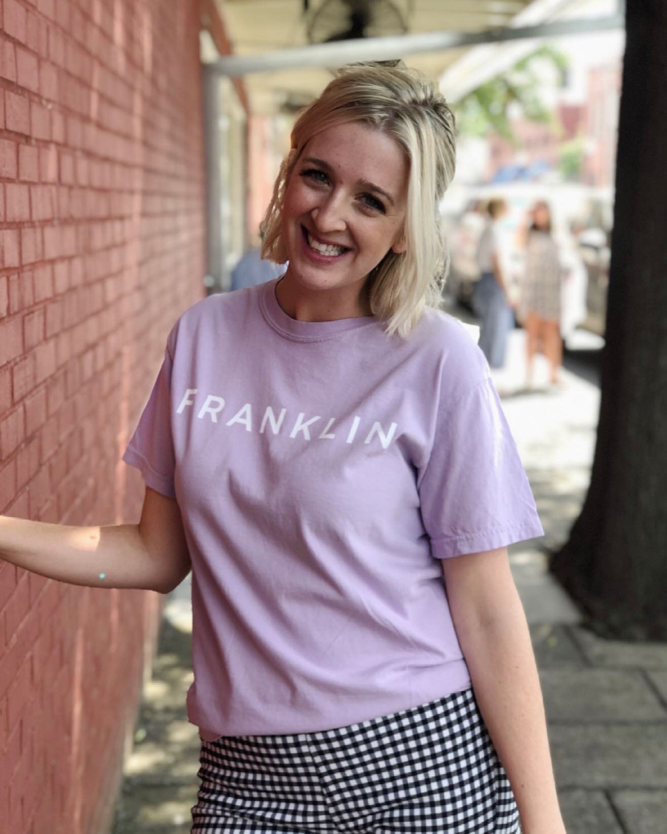 Brighten up your day with one of our lavender tees! Available in the shop &amp; online 🌞