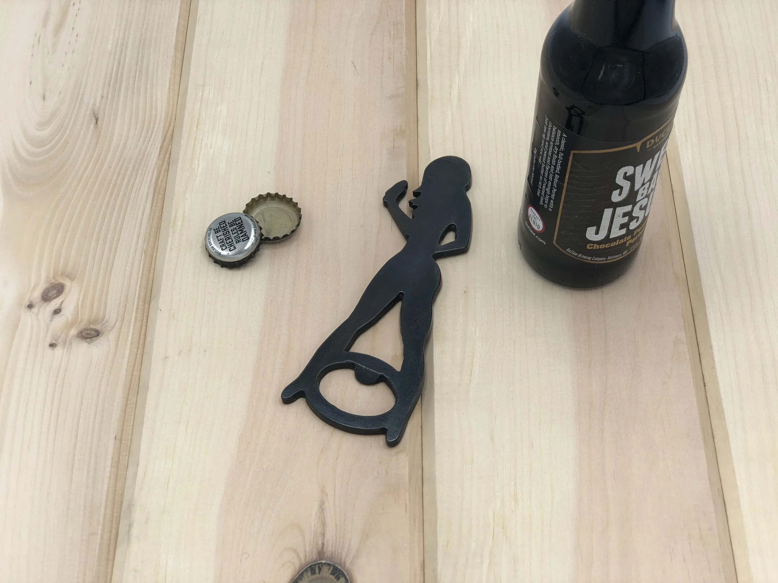 Fit Girl Standing Metal Bottle Opener 003