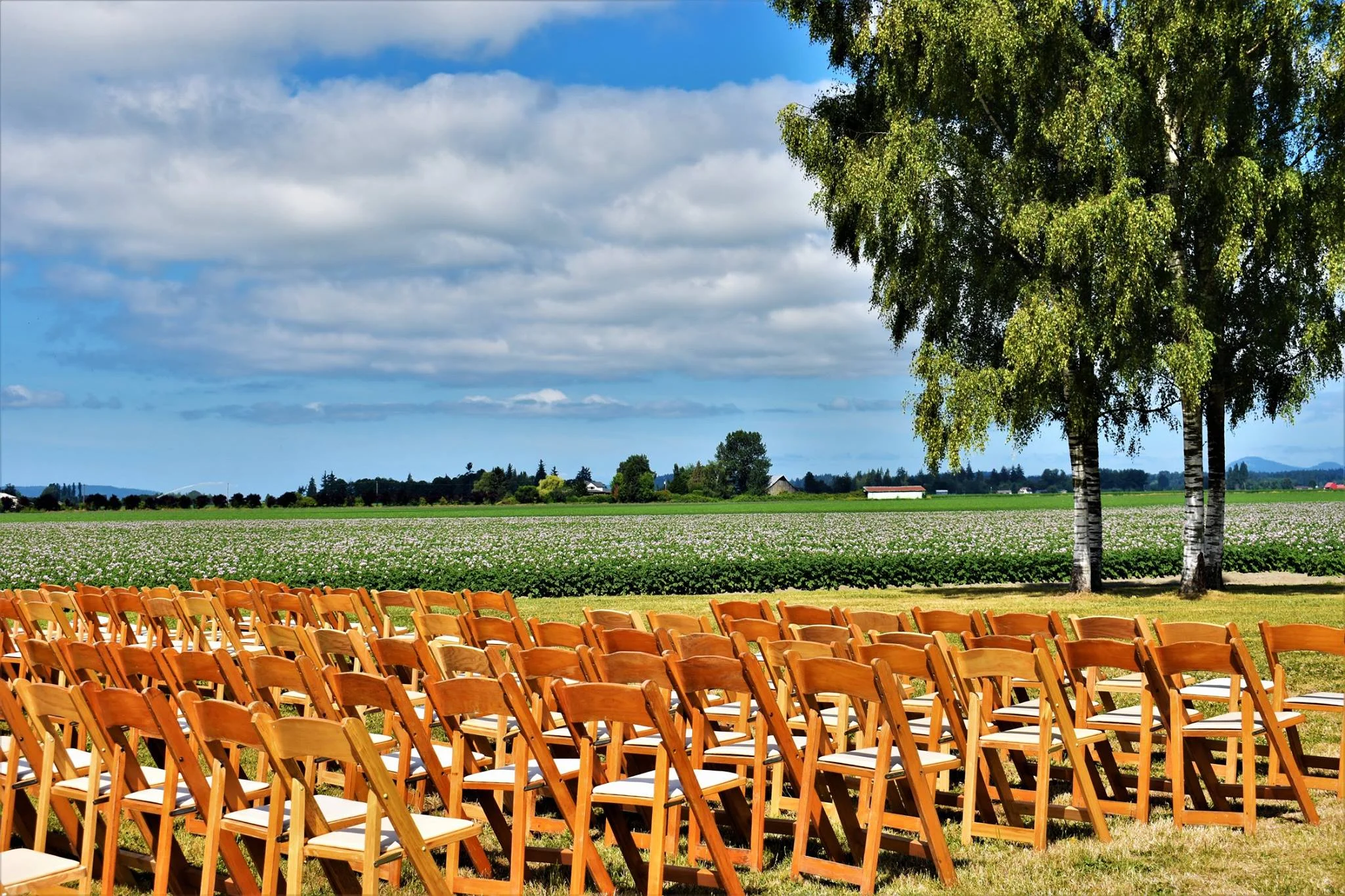 a ceremony in the field