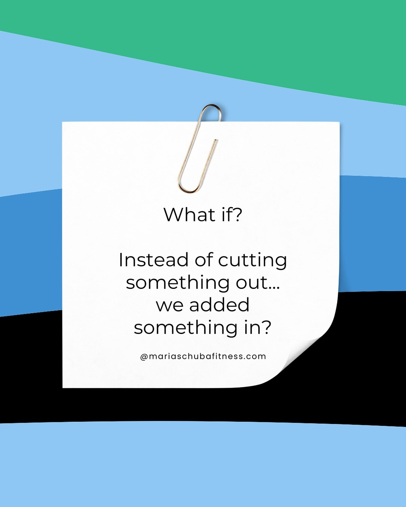 Sometimes we beat ourselves up because we had a rough day/weekend/week. And we say &lsquo;Starting tomorrow, I&rsquo;m cutting all sugar, wheat, alcohol and I&rsquo;m going to exercise 6 days this week.&rsquo; Ok maybe not all of that - but you get t