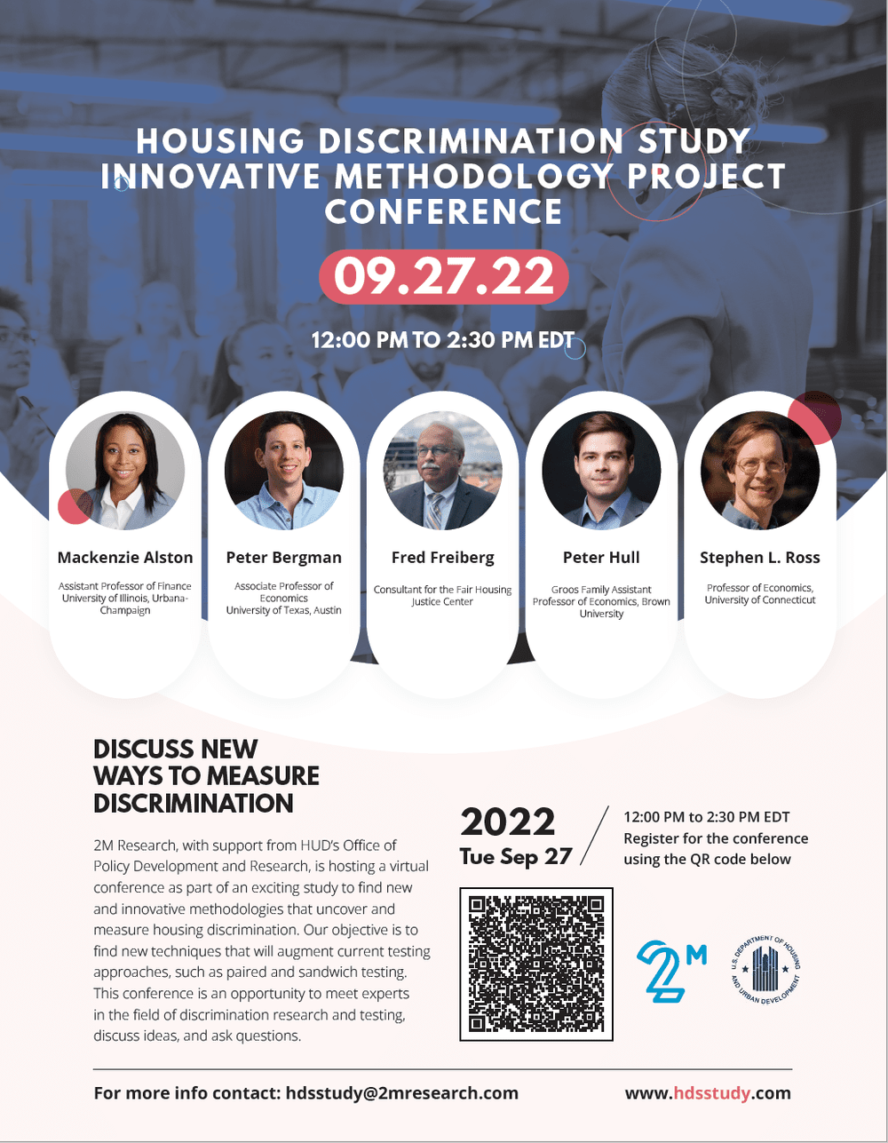 HUD Methods for Research on Housing Discrimination Conference — BDEEP