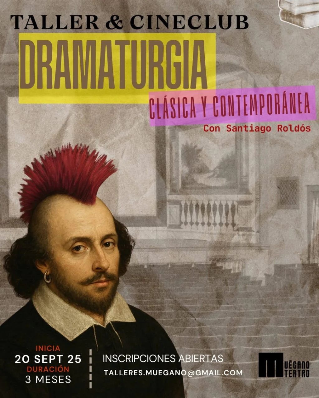 TALLER Y CINE CLUB - DRAMATURGIA CLÁSICA Y CONTEMPORÁNEA CON SATIAGO ROLDÓS