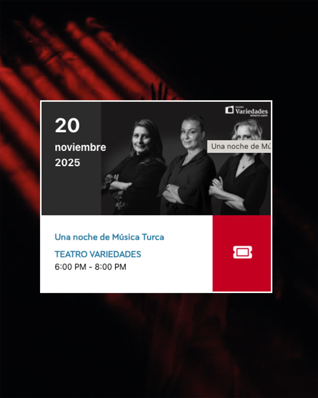  UNA NOCHE DE MÚSICA TURCA