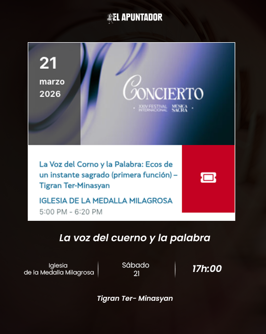 FESTIVAL INTERNACIONAL DE MÚSICA SACRA DE QUITO - LA VOZ DEL CORNO Y LA PALABRA: ECOS DE UN INSTANTE SAGRADO (PRIMERA FUNCIÓN) – TIGRAN TER-MINASYAN