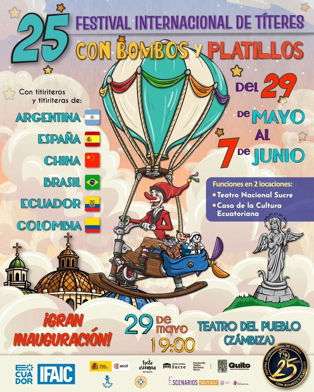 25 Festival Internacional de Títeres con Bombos y Platillos. Del 29 de mayo al 7 de junio