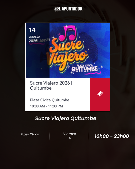 Sucre Viajero 2026 | Quitumbe (programación)