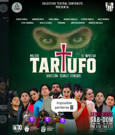 ¡TARTUFO LLEGA A ESCENA!