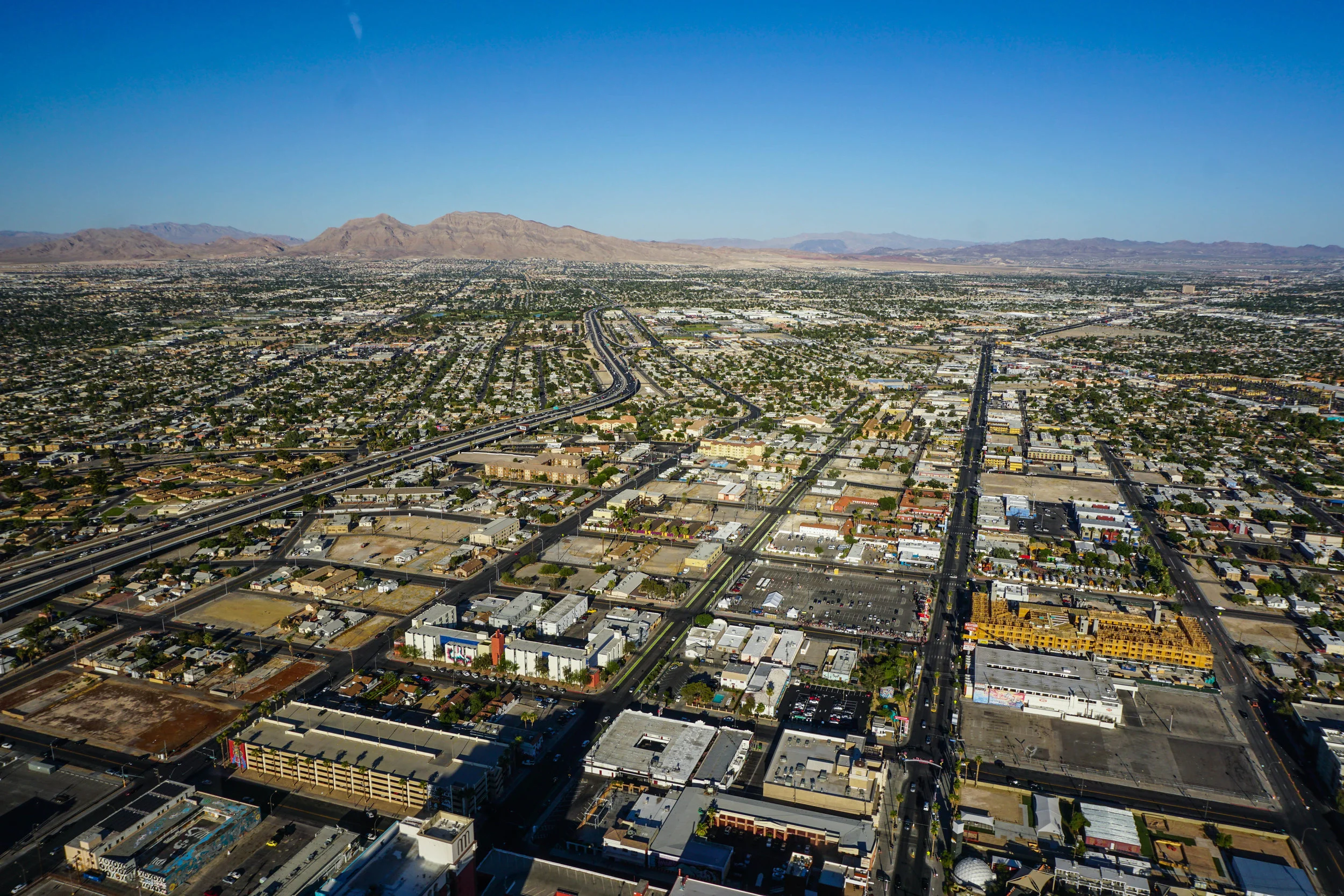 View of vegas suburbs