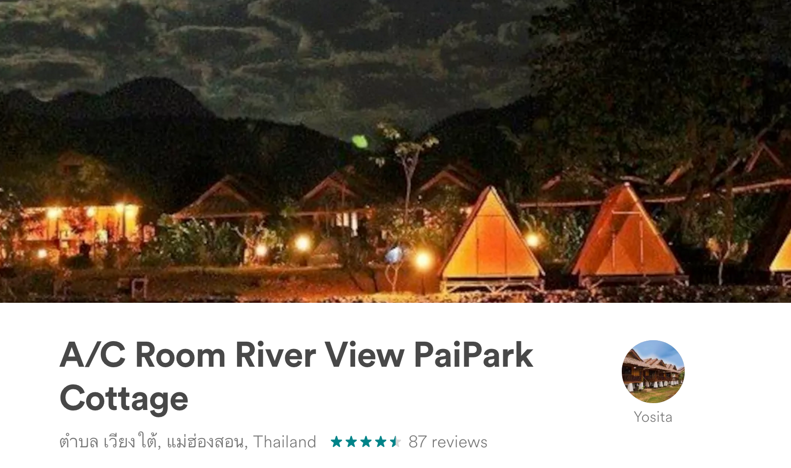 We also booked a Pai, Thailand bungalow using AirBnb.
