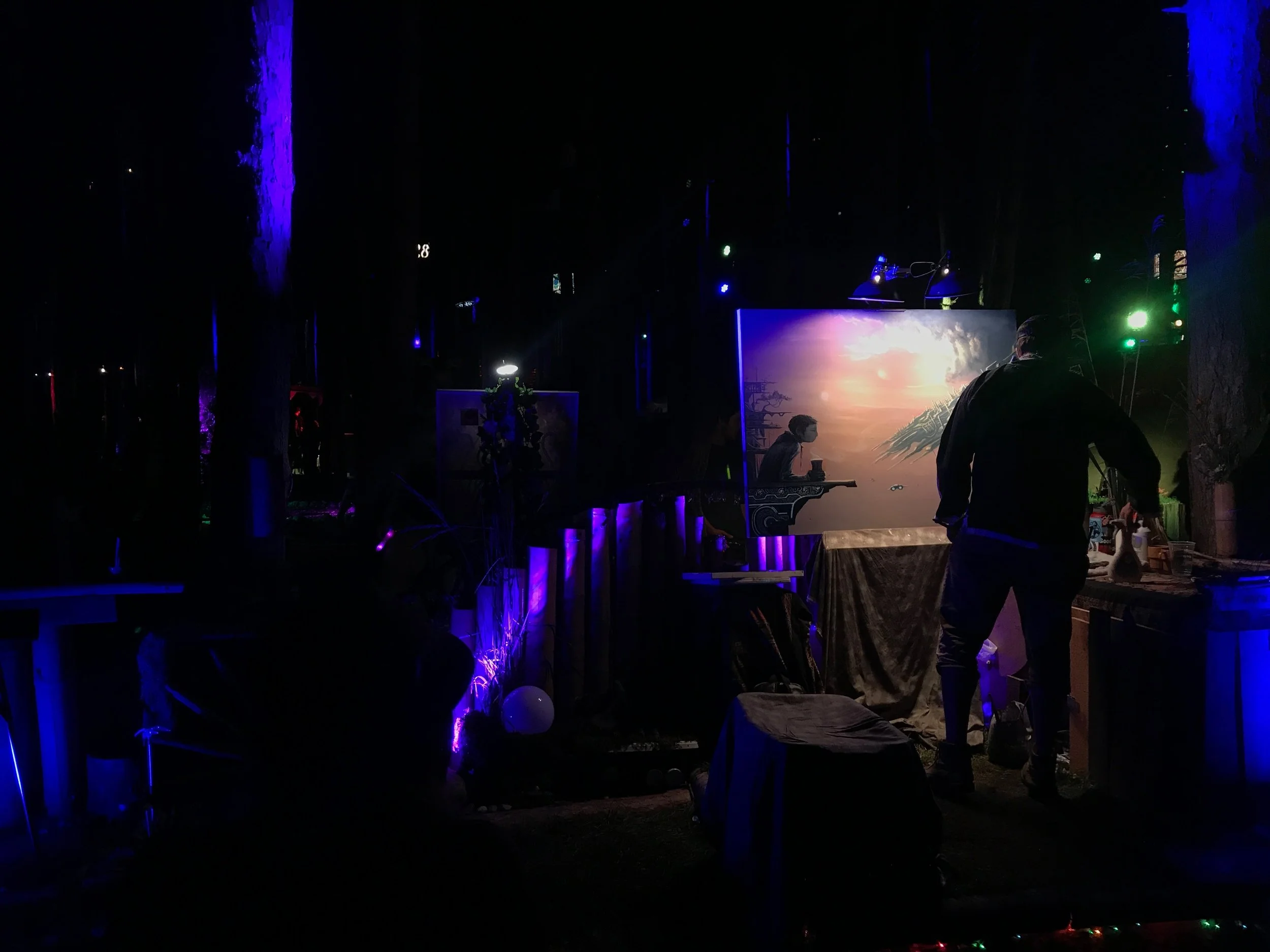 Live painting going on all day and night