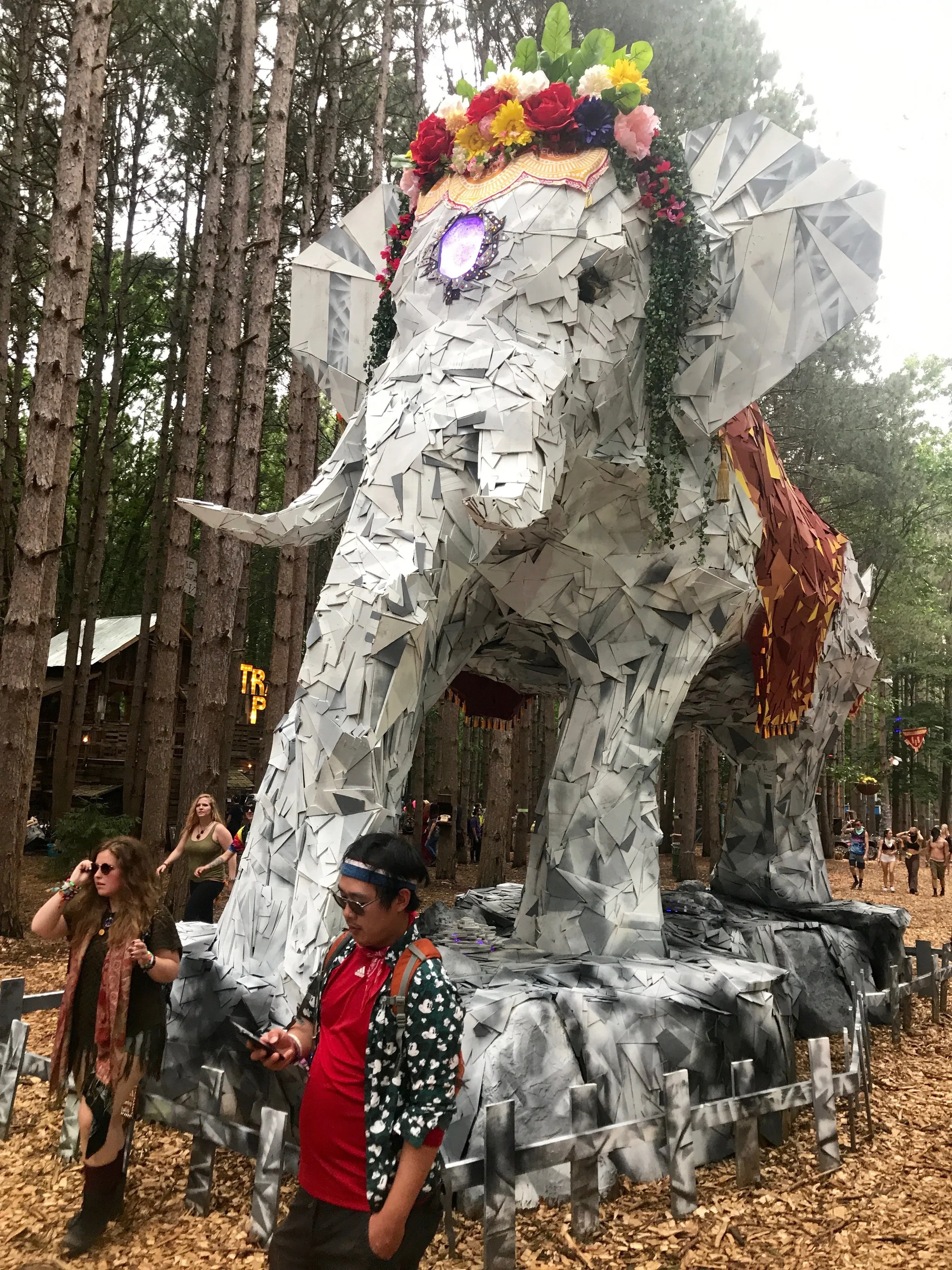 Elephant installation owning the forest