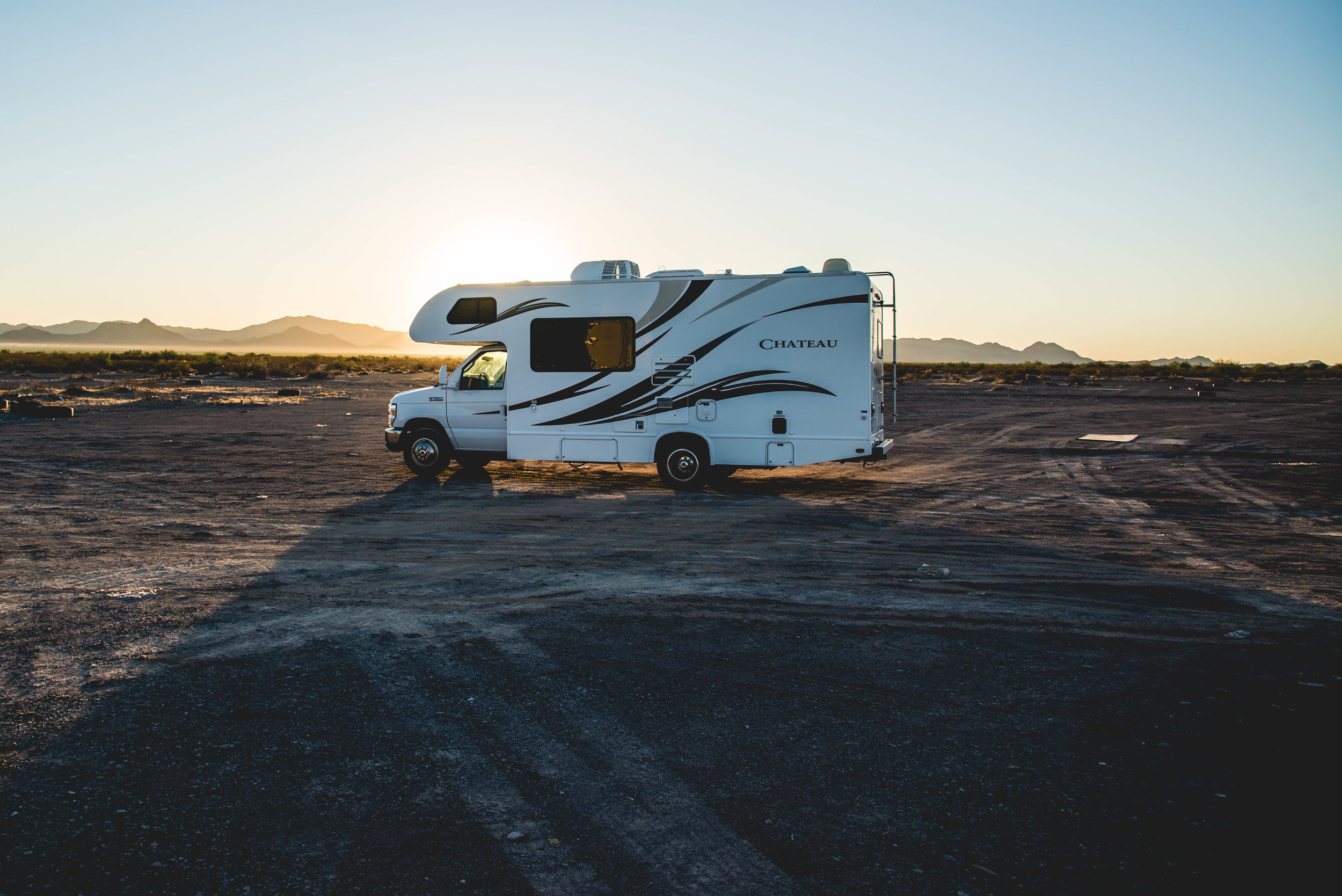 Our house on wheels for the month: a 24ft Thor Chateau.