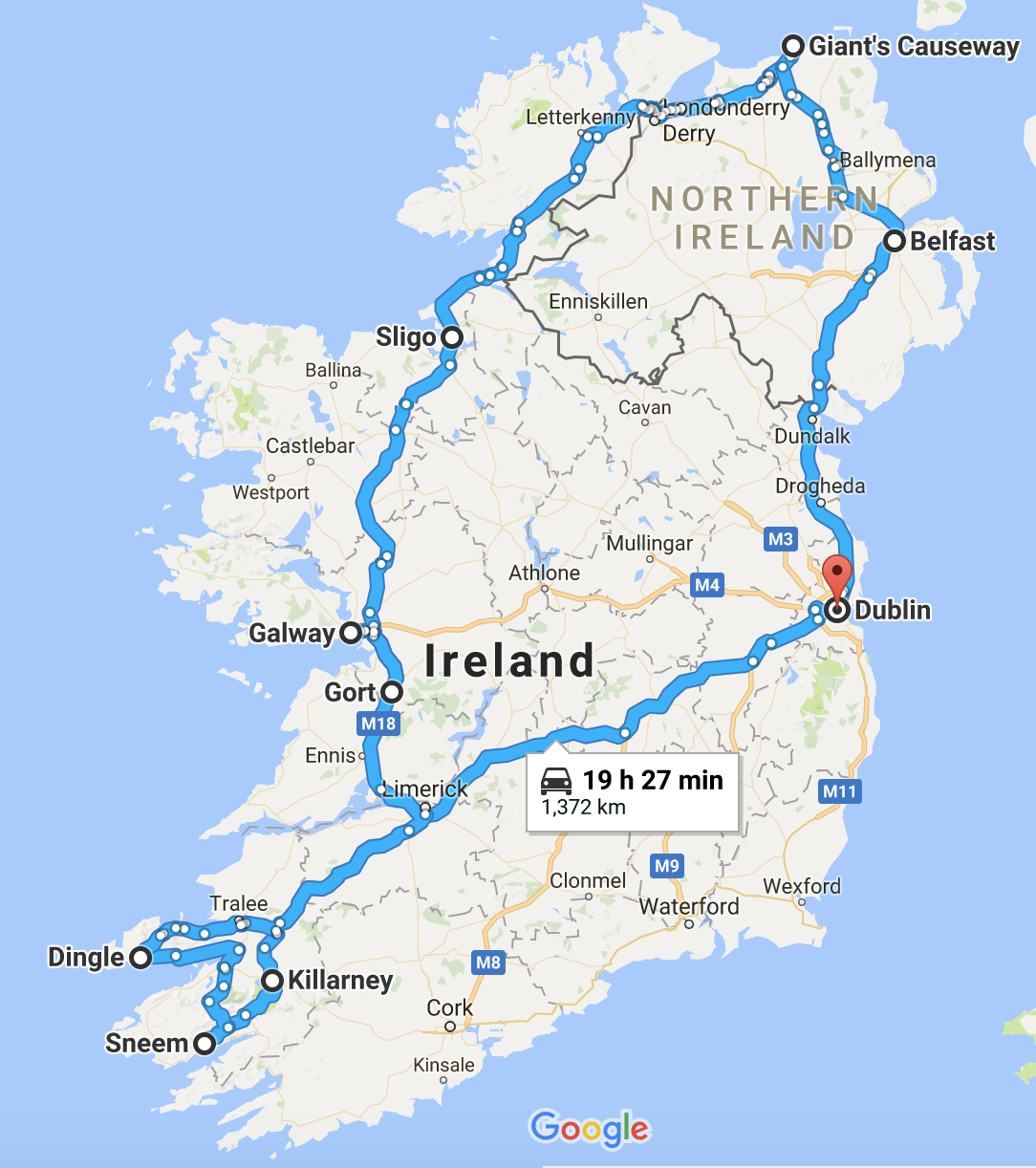 northern ireland car tour