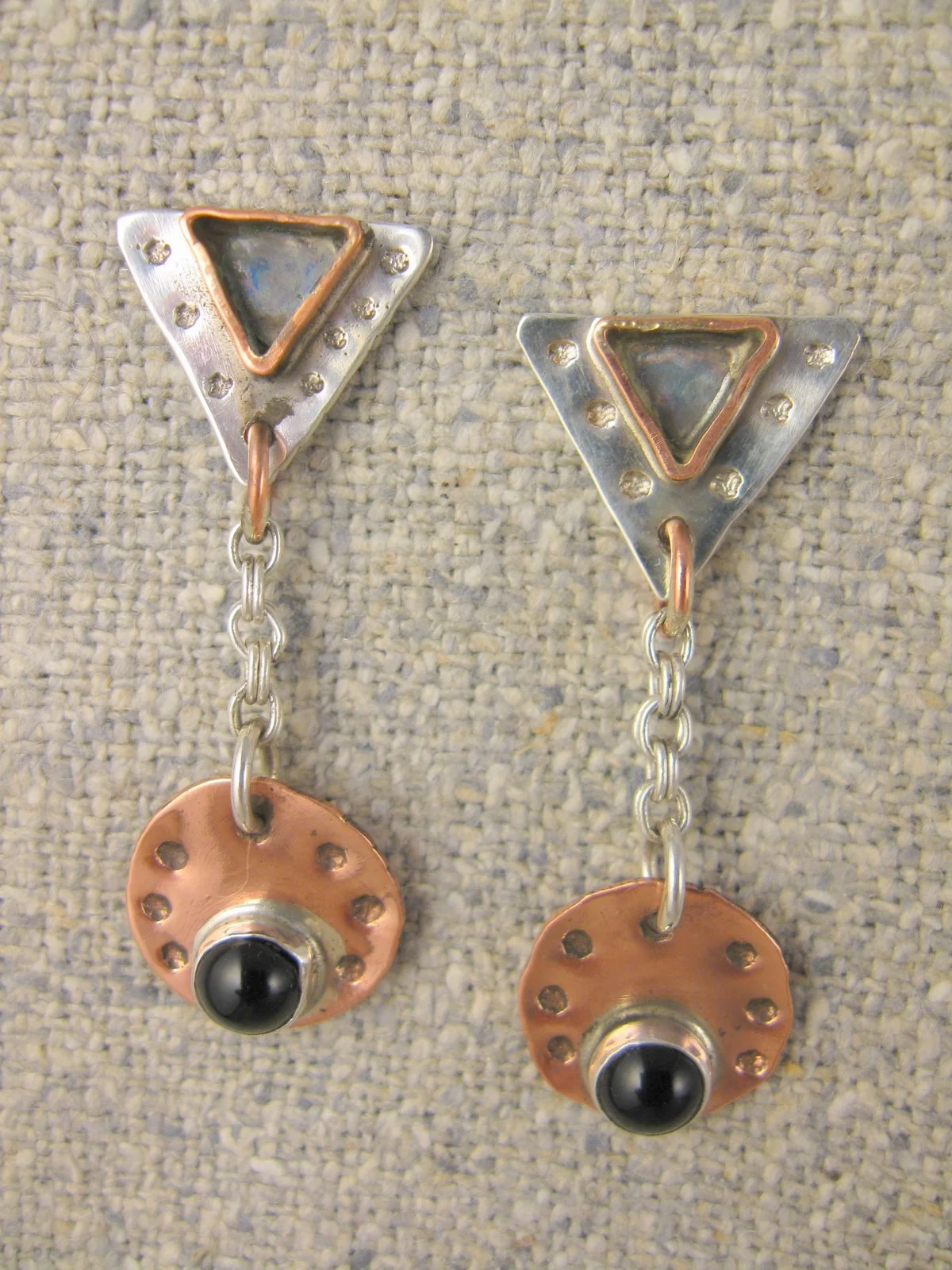 triangle drop earrings