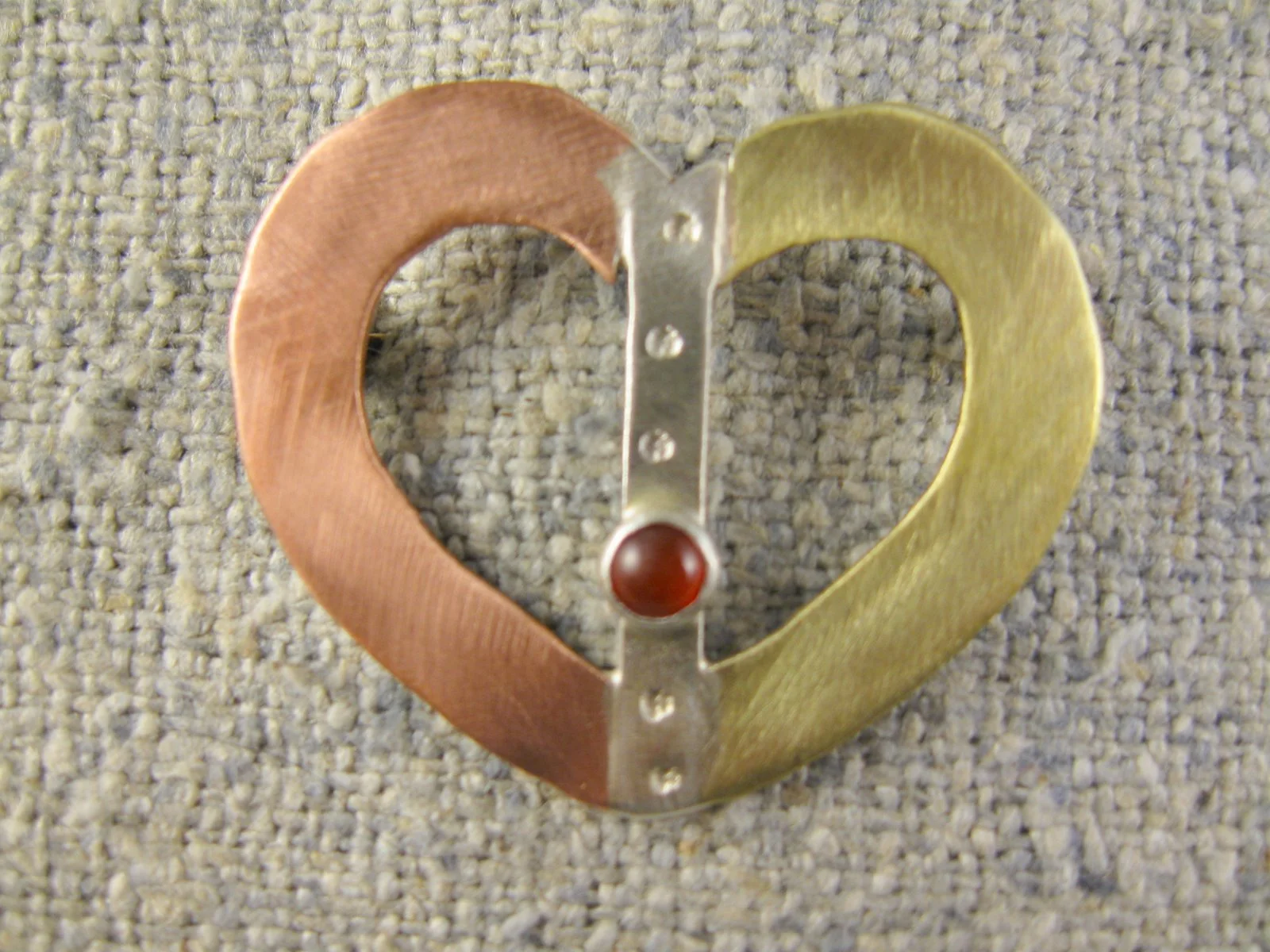 blended heart pin