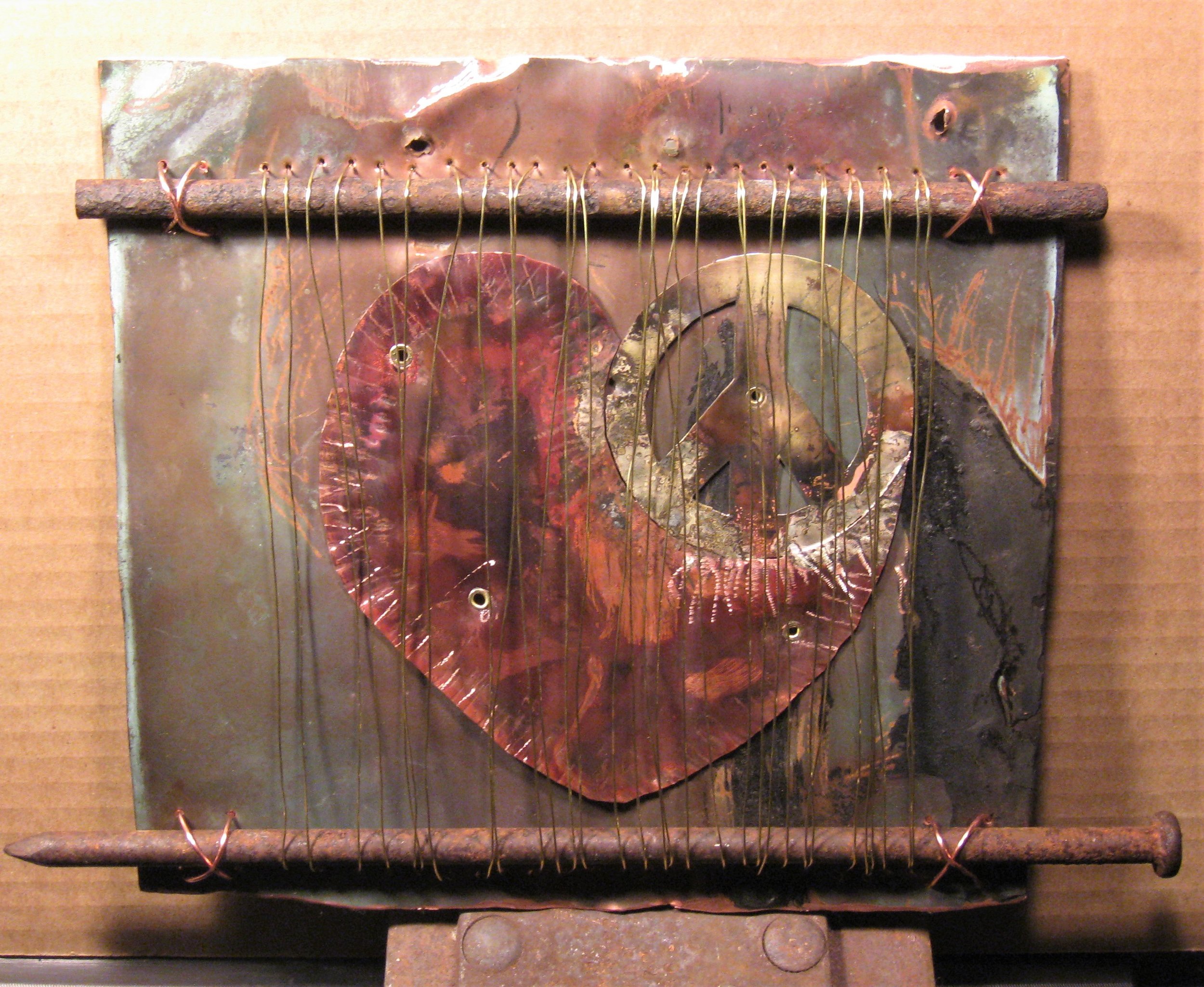 distressed heart  SOLD