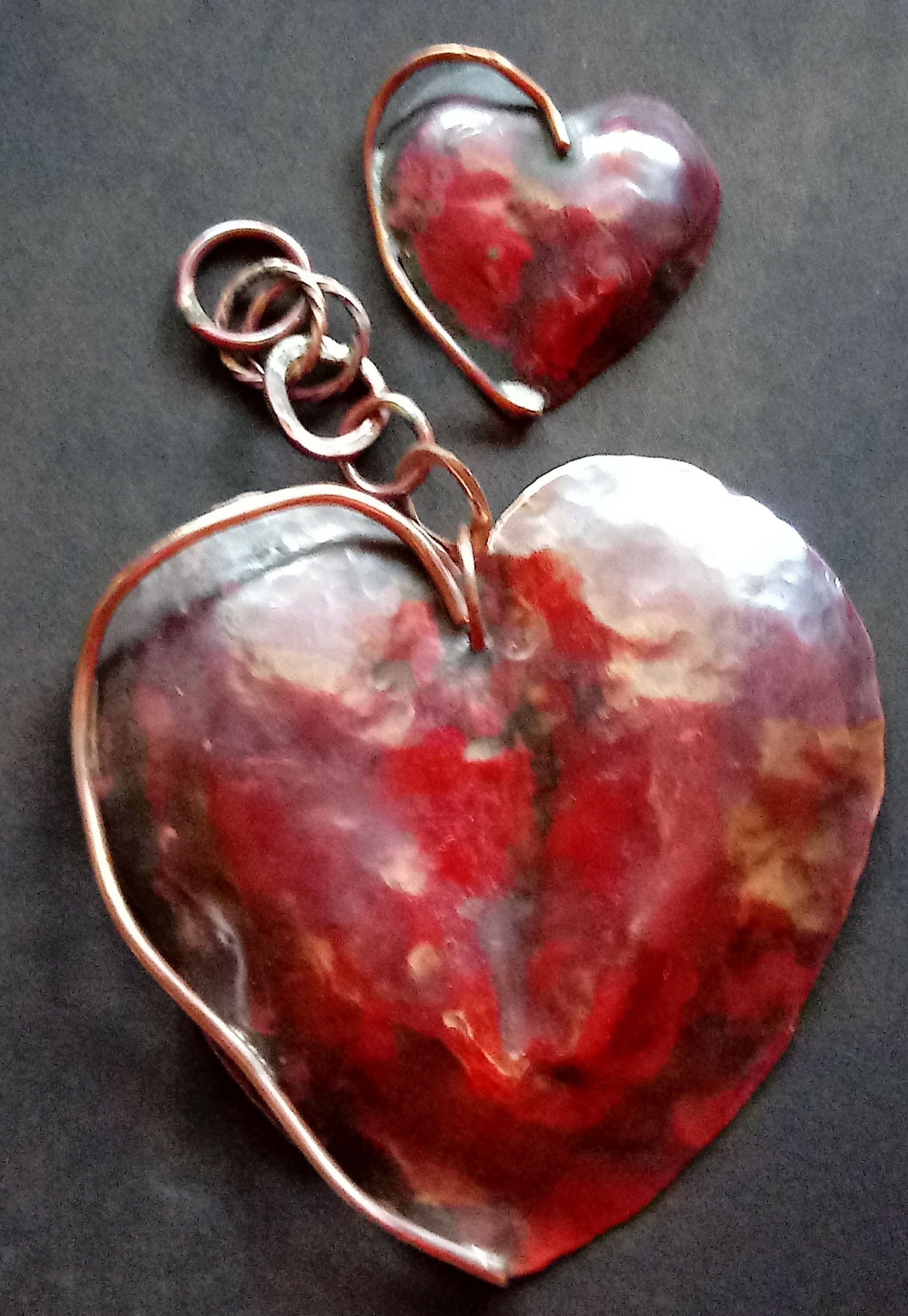 organic heart hanging sculpture