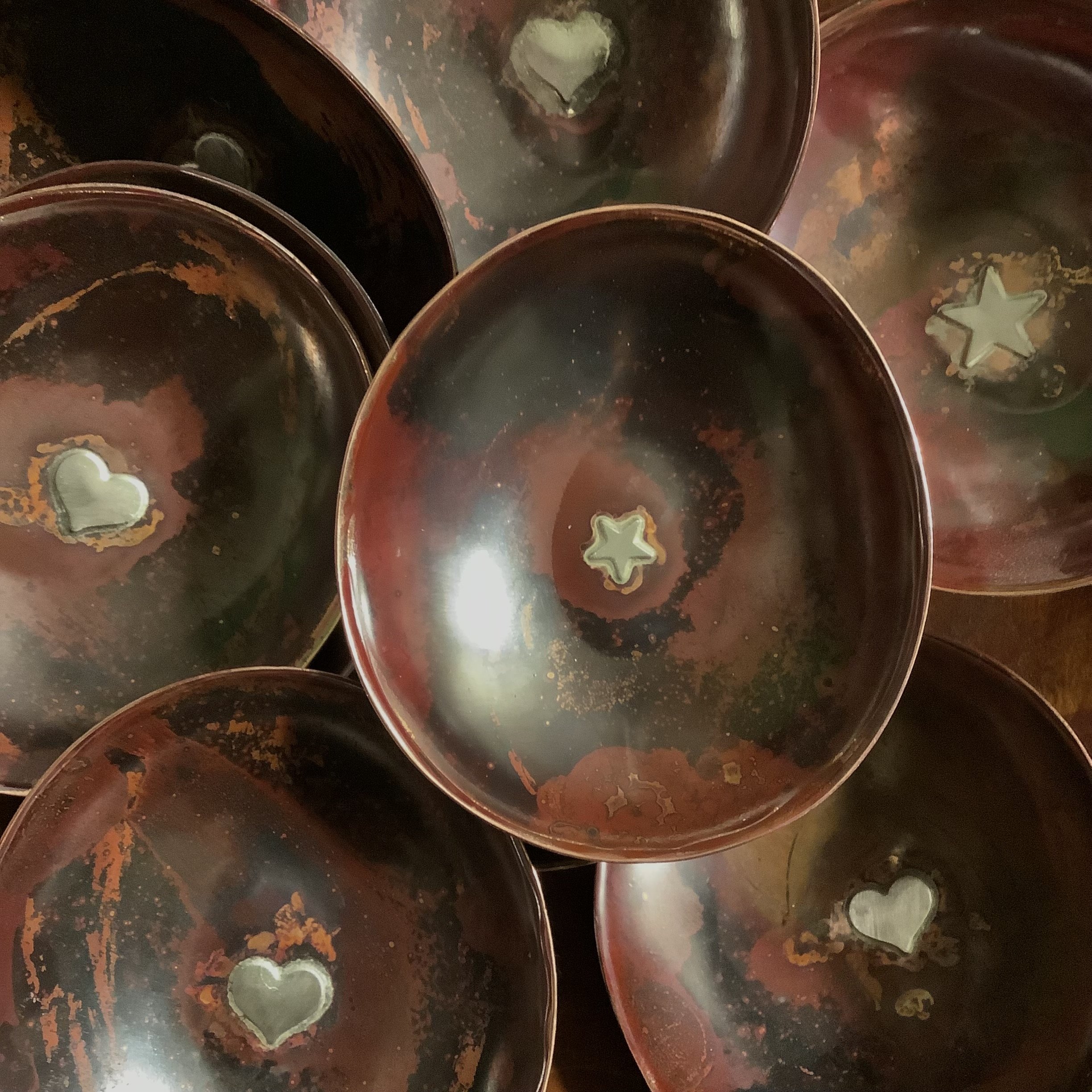 Solid copper little bowls