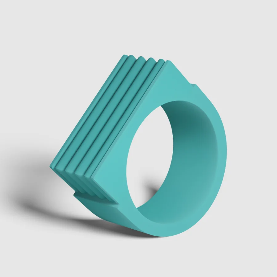 Bling 'Aqua Cool' Silicone Ring