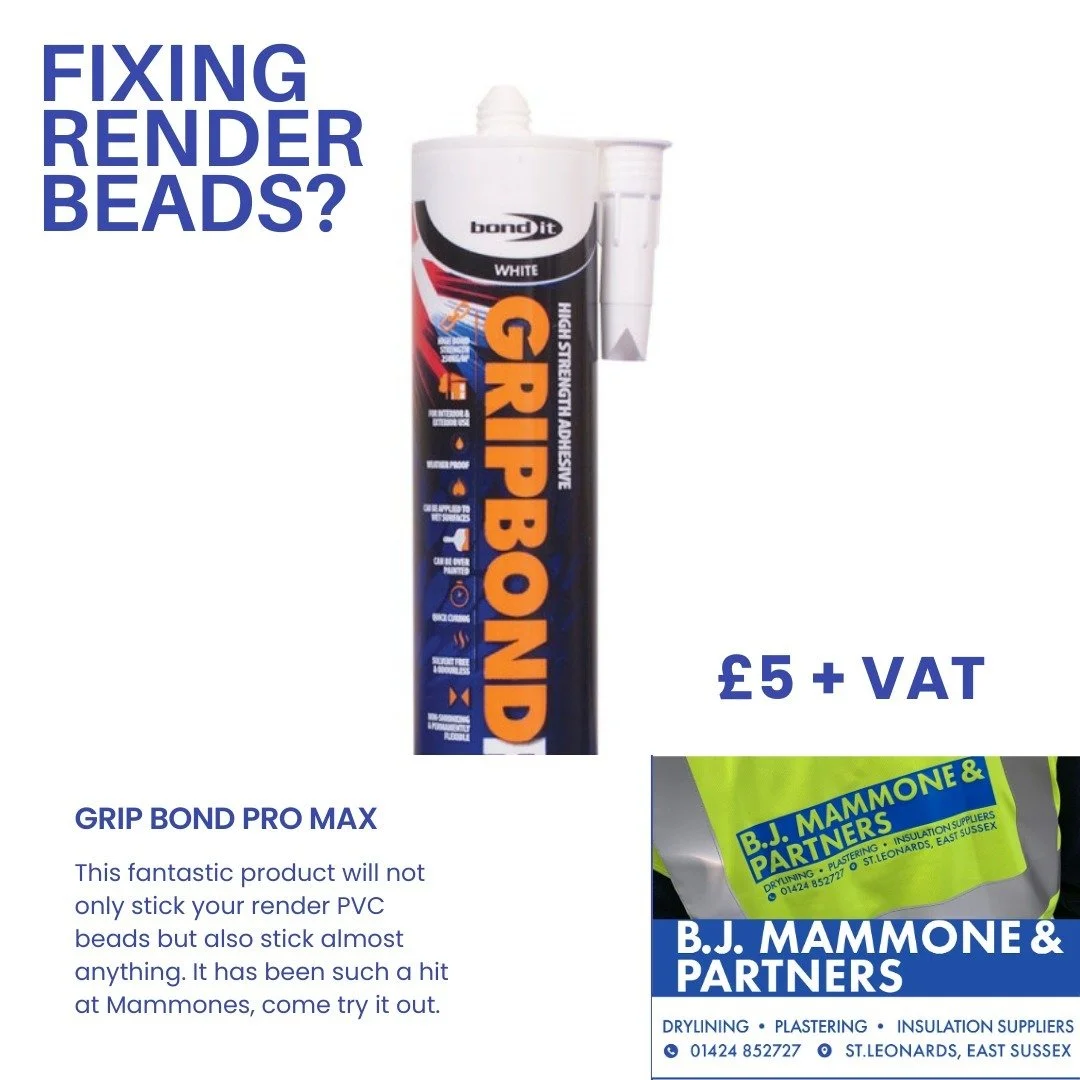 A superb product according to our customers! Builds out nicely, sets quickly and is tacky enough to grip instantly. 

White in colour to match your PVC beads, and only at &pound;5 + VAT! 

In stock now at Mammones. Call us to reserve a box, it does n
