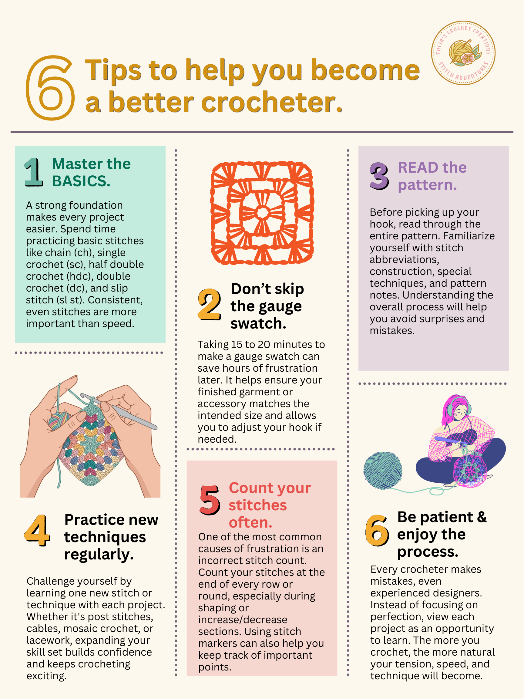 6 Tips to Help You Become a Better Crocheter | Crochet Skills Guide